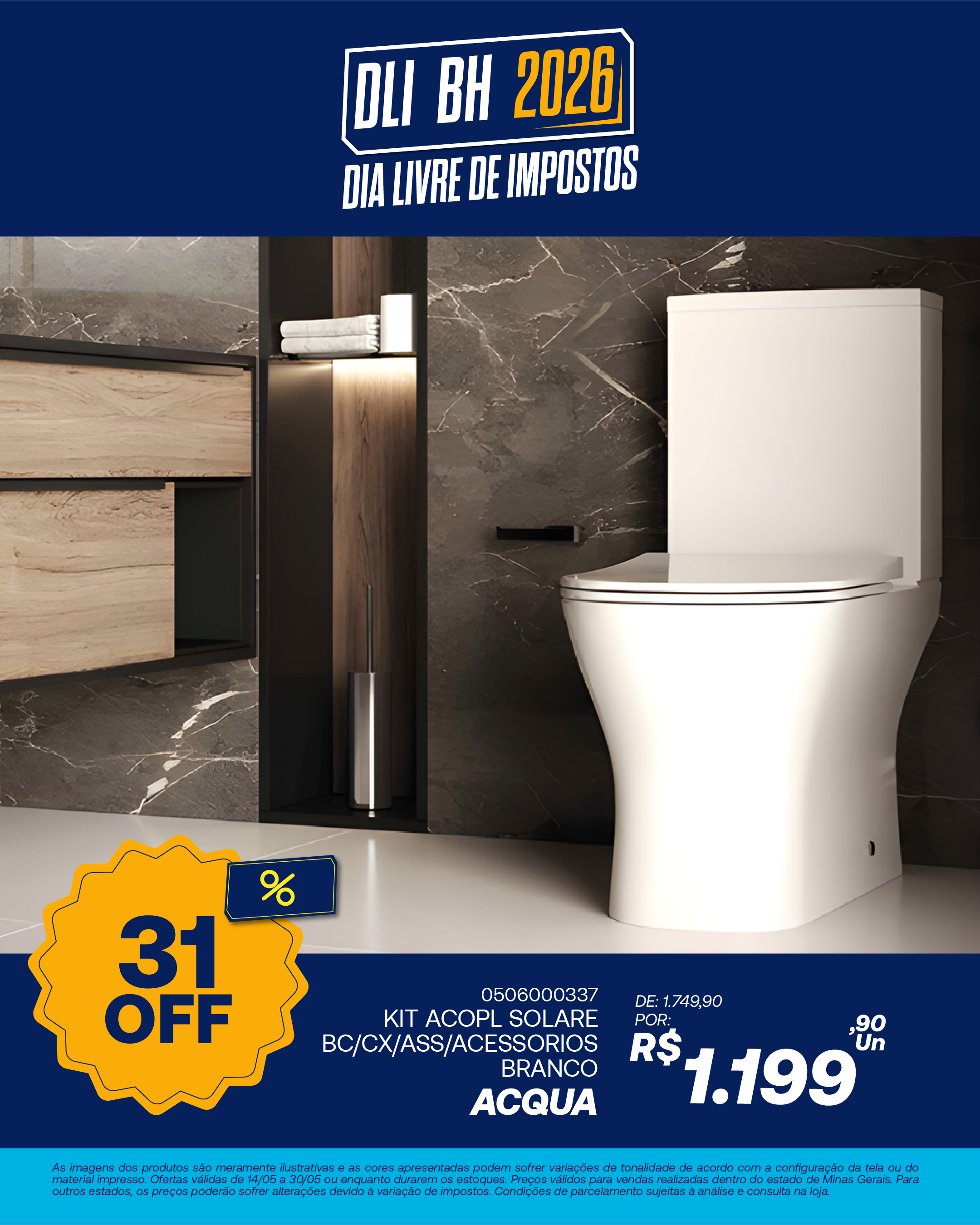 ACQUA KIT ACOPL SOLARE BC/CX/ASS/ACESSORIOS BRANCO