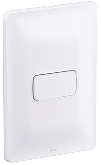 INTERRUPTOR ZEFFIA BRANCO 1 SESSÃO PARALELO COM PLACA 680105 LEGRAND