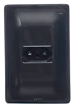 TOMADA ZEFFIA PRETO 1 TOMADA 2P+T 20A COM PLACA 680120PT LEGRAND