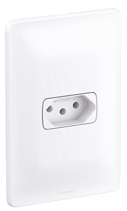 TOMADA ZEFFIA BRANCO 2P+T 20A NBR14136 COM PLACA 680120 LEGRAND