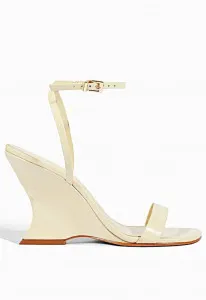 SANDÁLIA SCHUTZ ANABELA SIENA COURO BRANCO