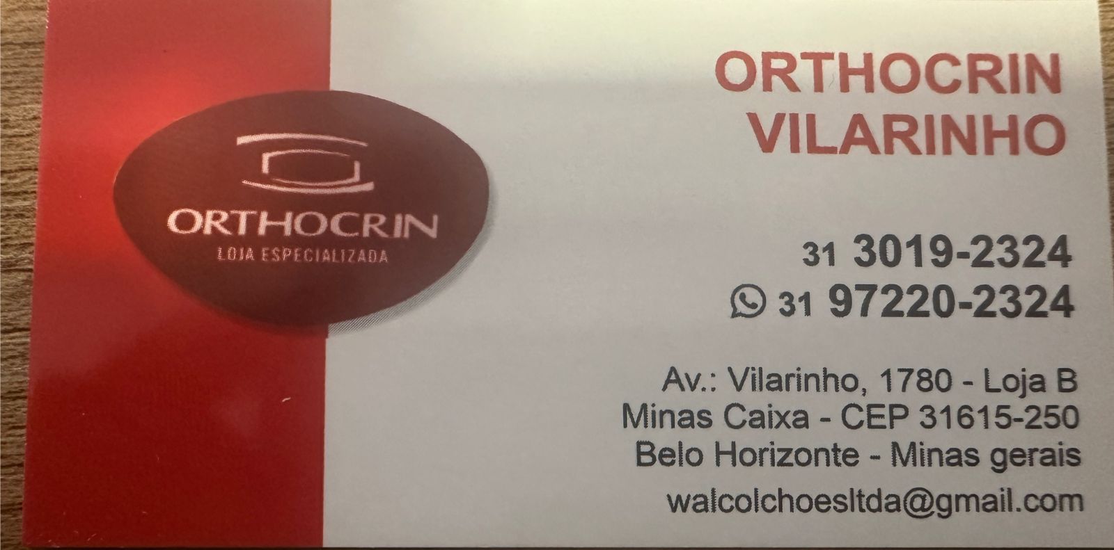 Loja Especializada Orthocrin Venda Nova