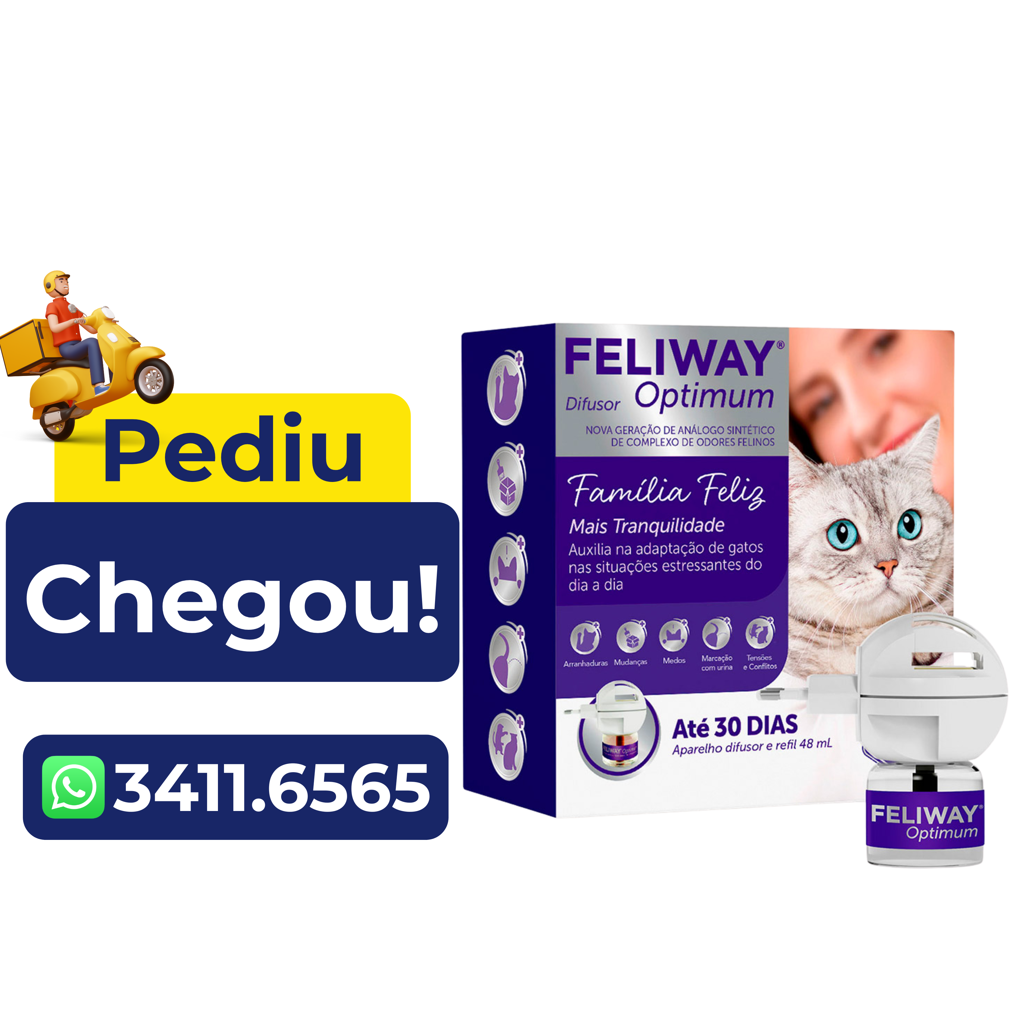 Feliway Optimum Difusor com Refil para Gatos 48ml