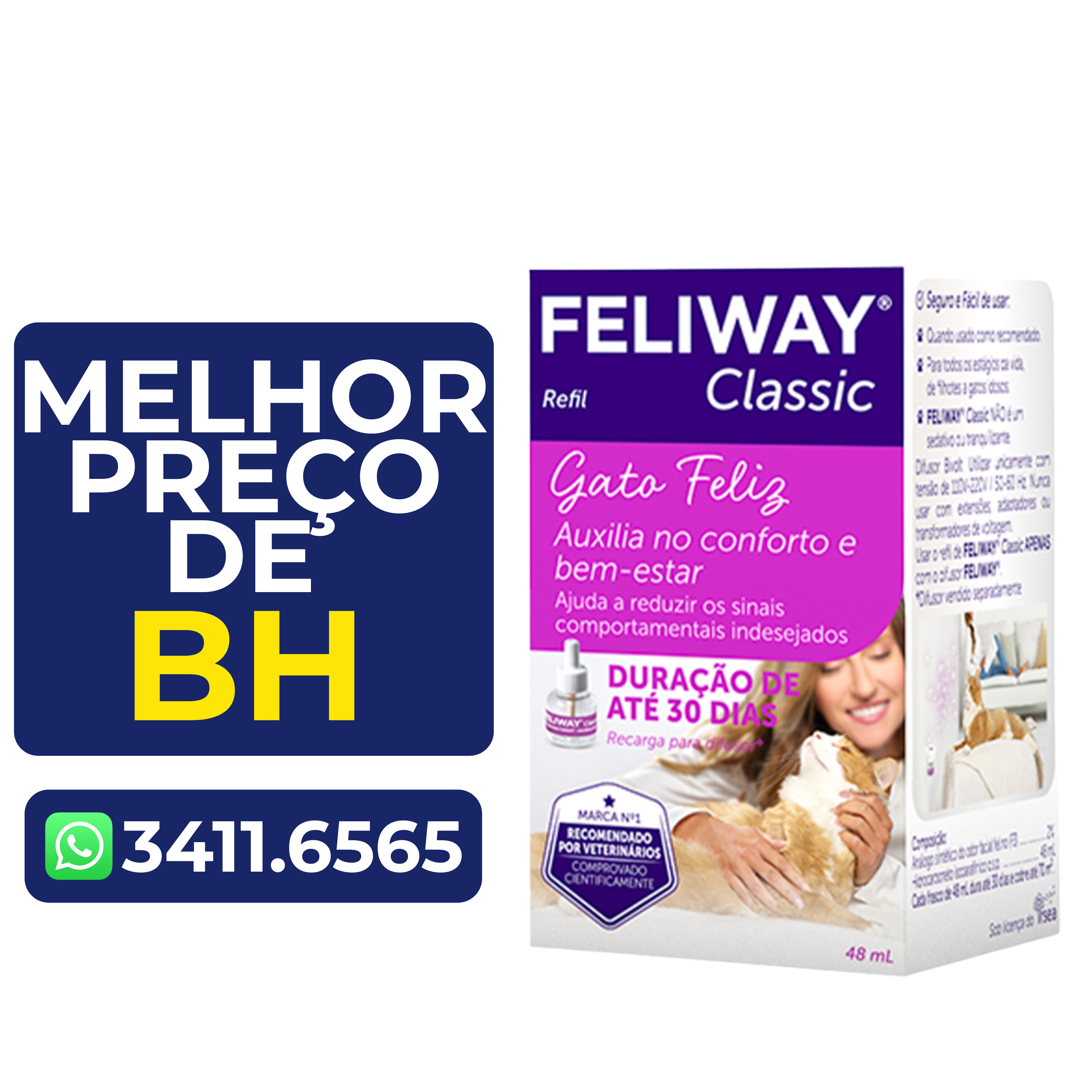 Feliway Classic Ceva Refil para Difusor Elétrico para Gatos