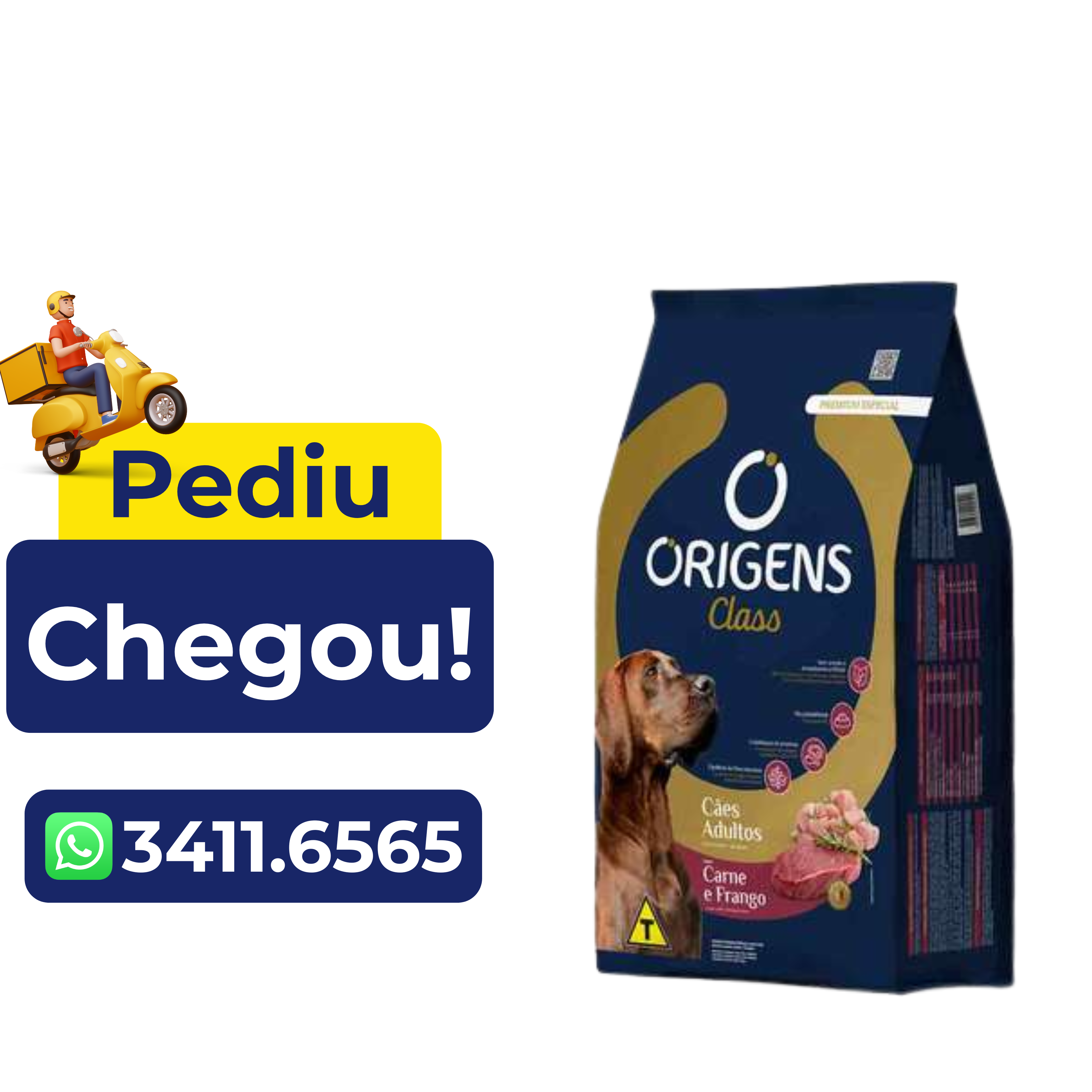 Ração Origens Premium Especial Class Carne e Frango para Cães Adultos 20kg