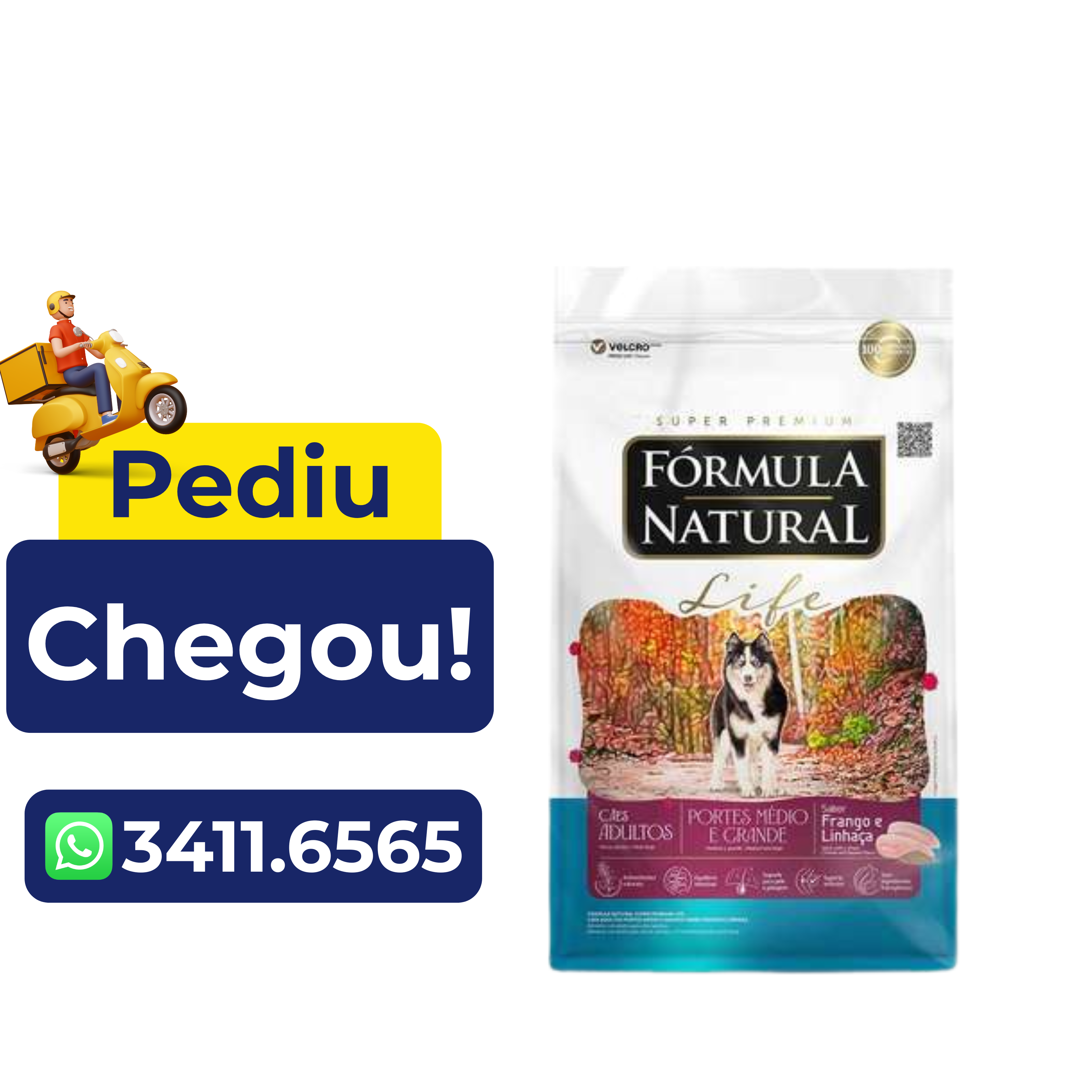 Ração Formula Natural Life Adulto Raças Médias e Grandes 15Kg