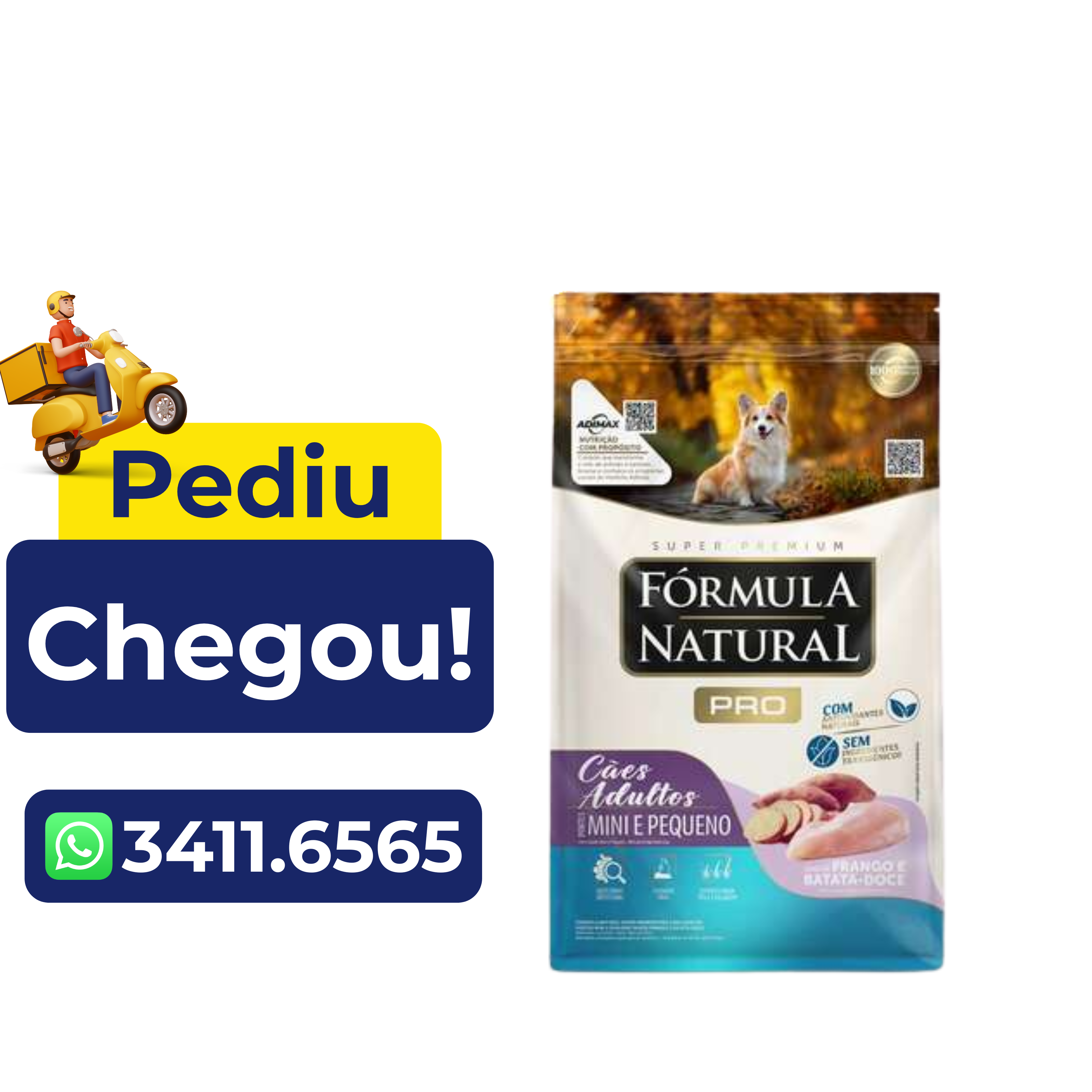 Ração Fórmula Natural Pró para Cães Adultos de Porte Mini e Pequeno 15kg