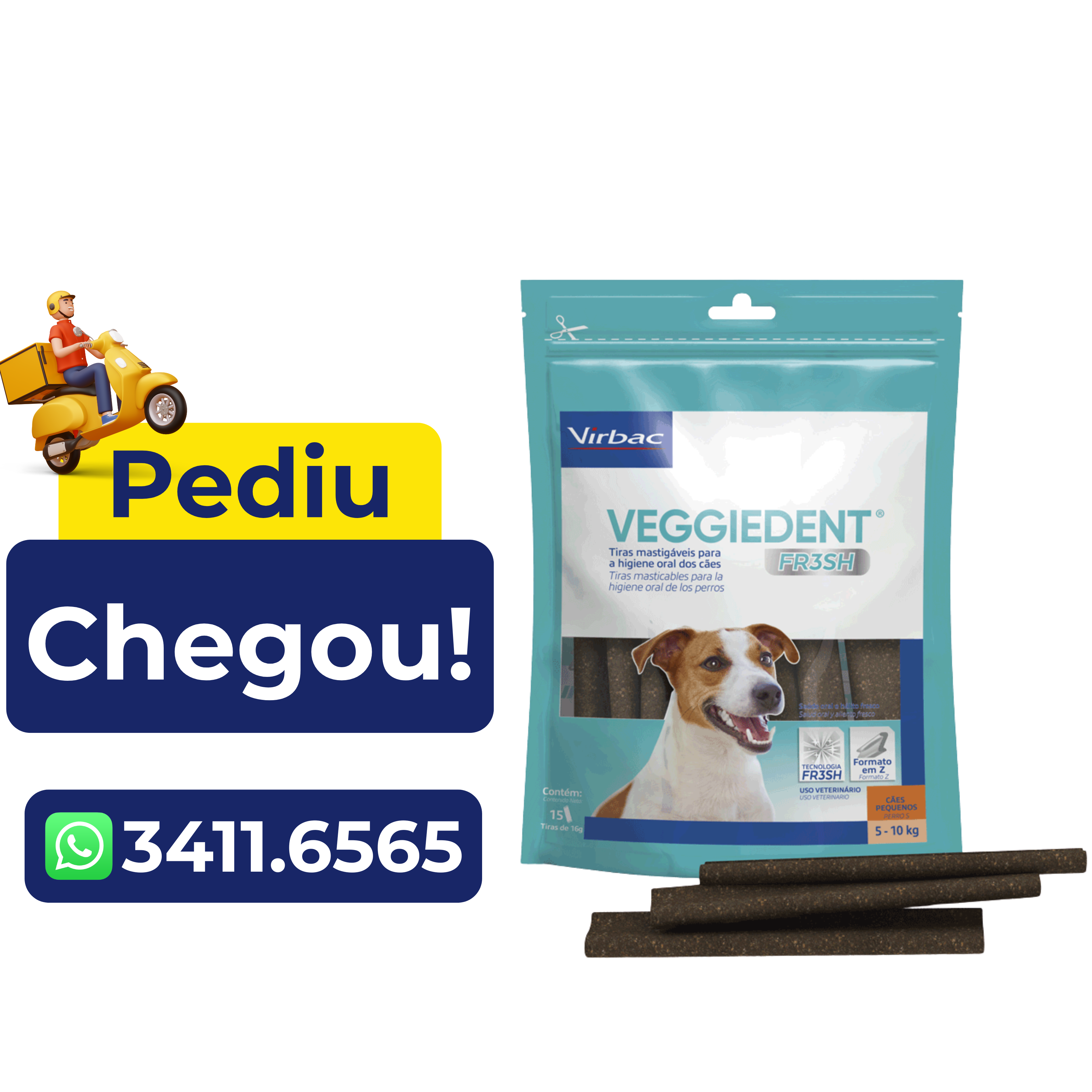 Veggiedent Fresh para Cães Pequenos Único