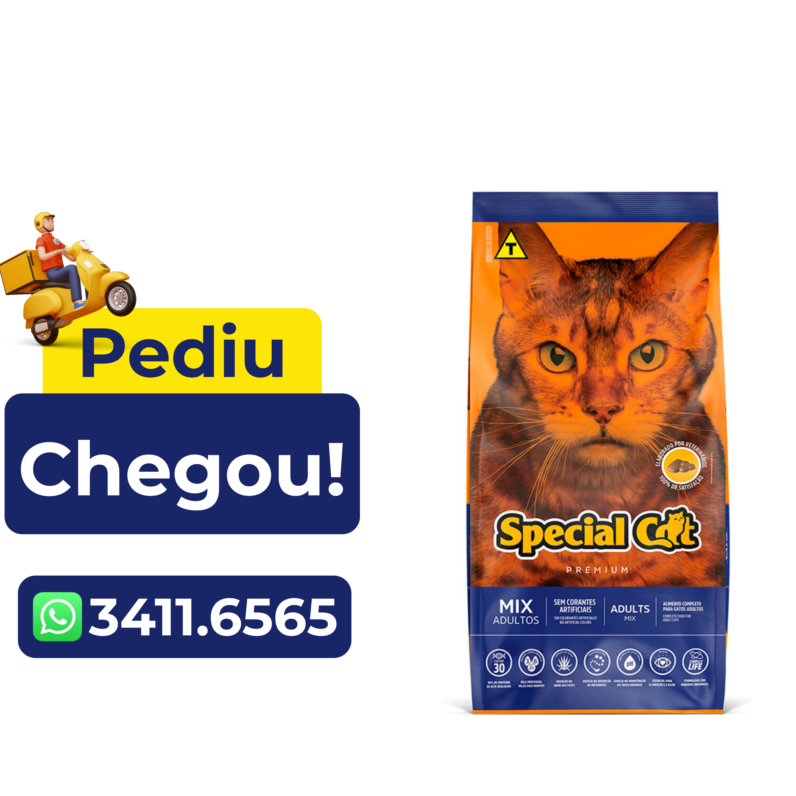 Ração Special Cat Premium Mix para Gatos Adultos 10Kg