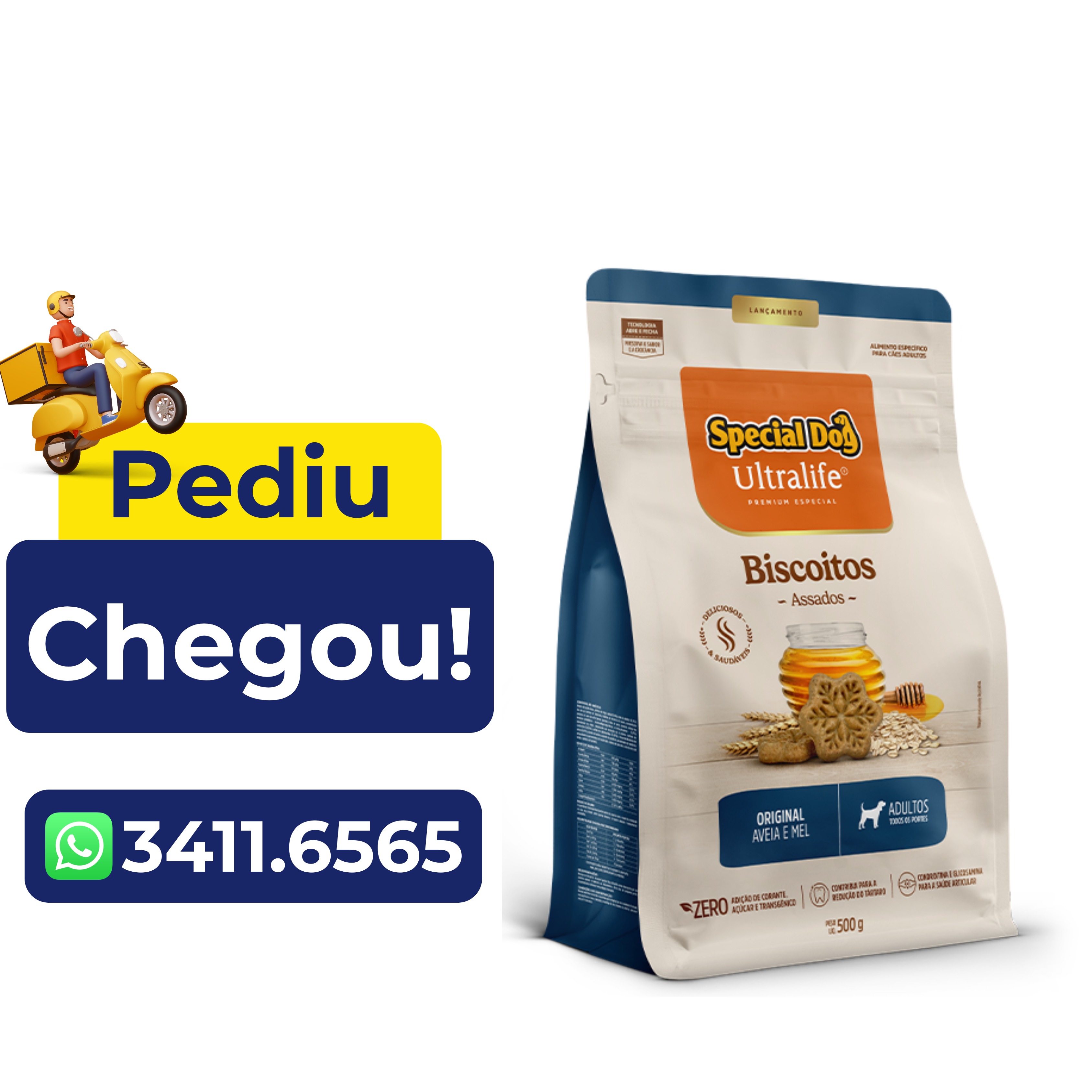 Biscoito Special Dog Ultralife para Cães Adultos Original 250g