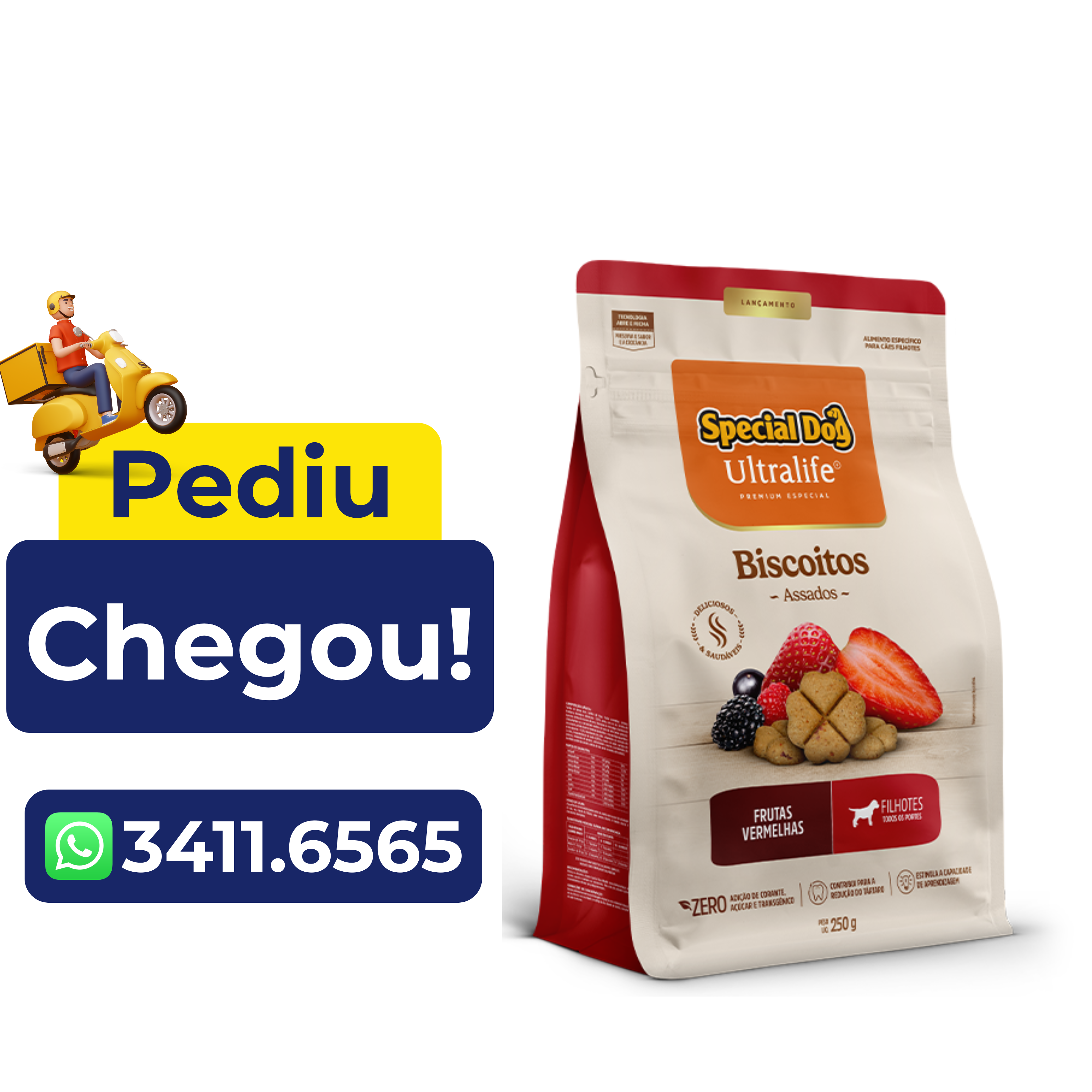 Biscoito Special Dog Filhotes Frutas Vermelhas 250g
