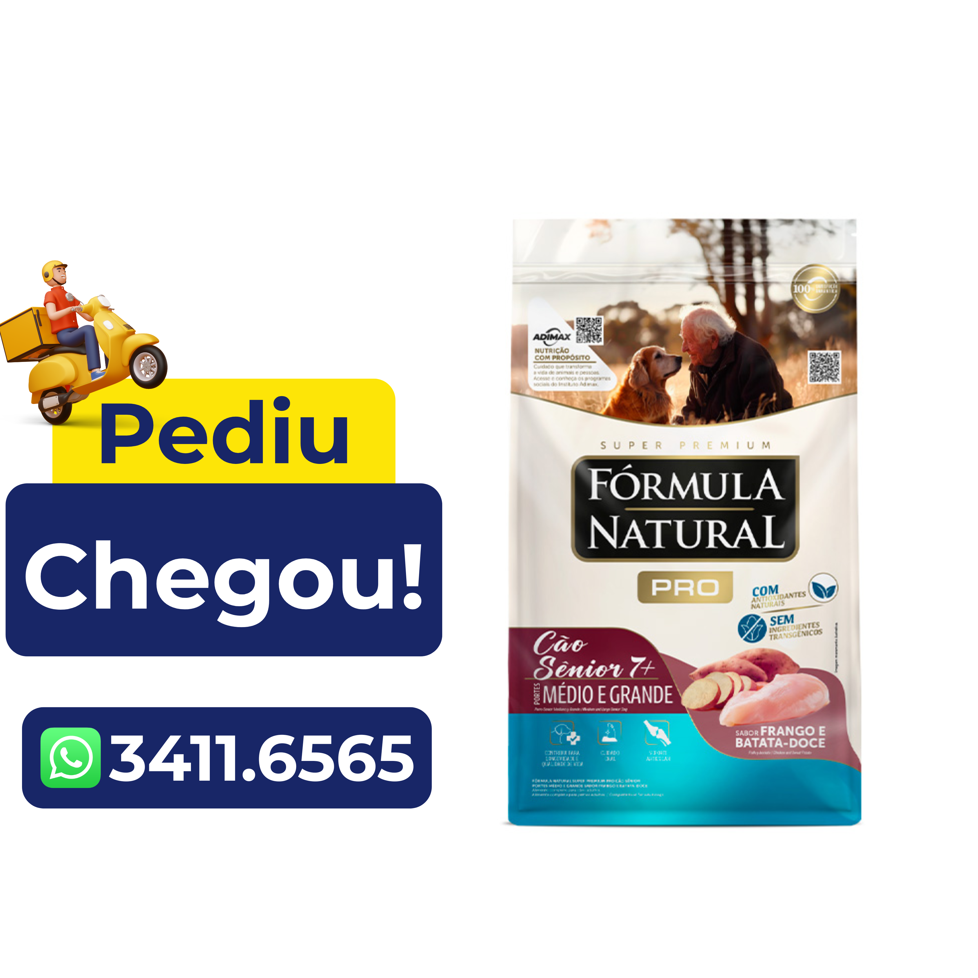 Ração Fórmula Natural Pro Cães Sênior Raças Médias e Grandes 15kg