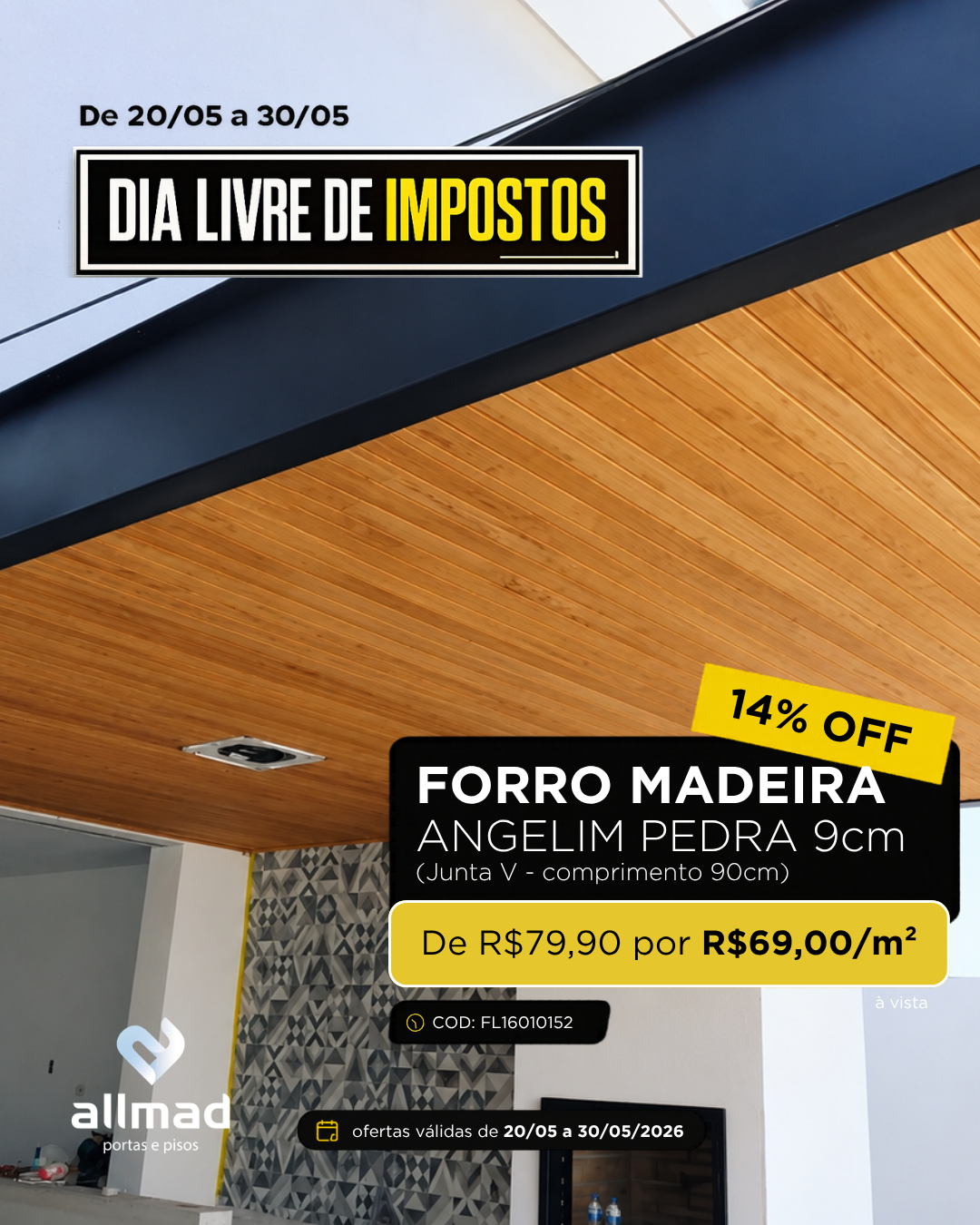 Forro De Madeira Angelim Pedra Extra – 9cm | Valor por m² | Comprimento 90 CM