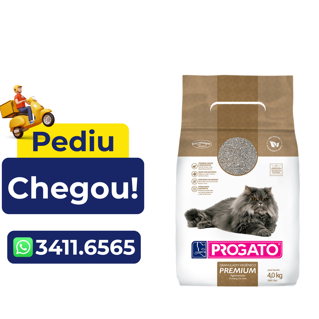 Areia Granulado Higiênico Progato Premium para Gatos 4kg