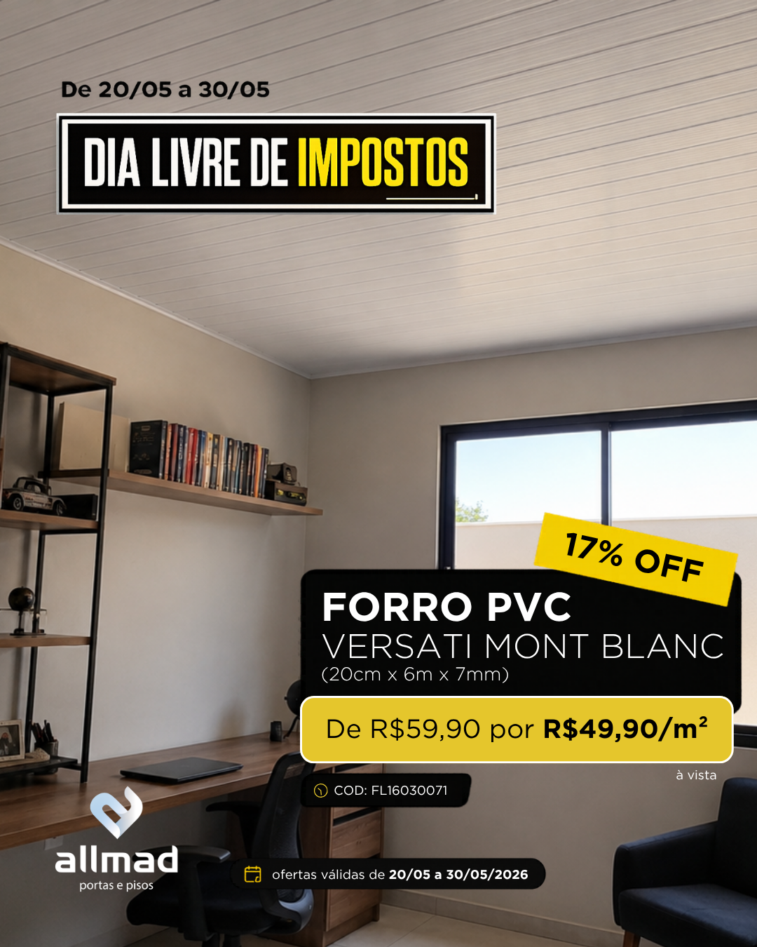 Forro De Pvc Versati Mont Blanc | Valor por m²