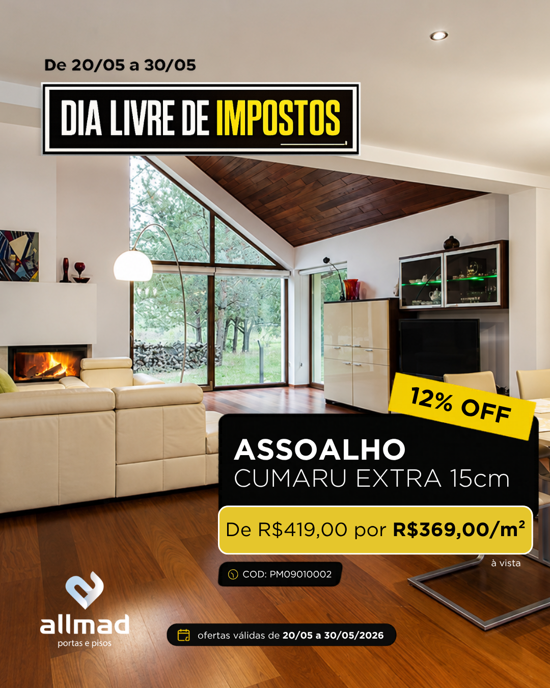 Assoalho De Madeira Cumaru Extra – 15 Cm | Valor por m²