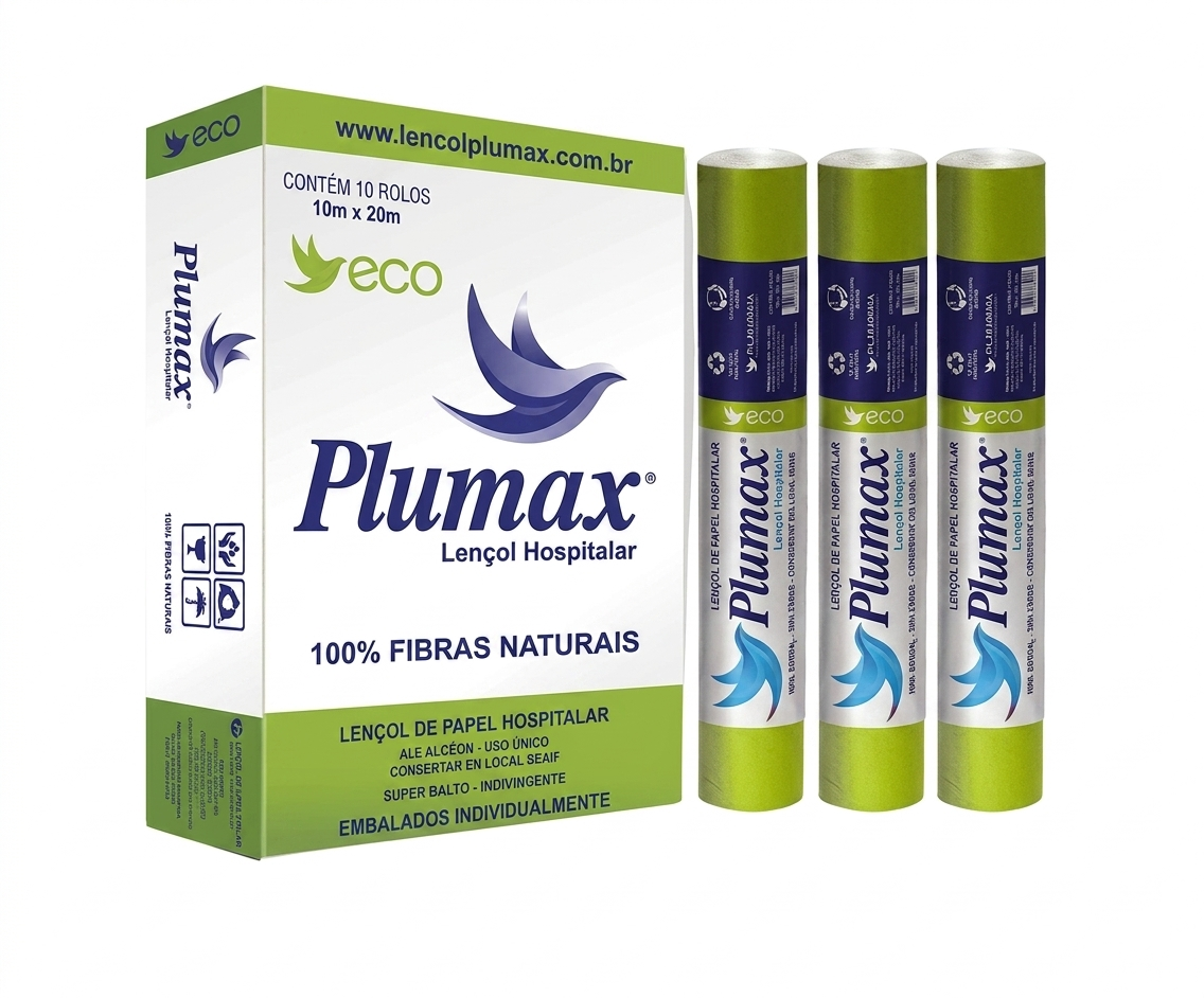 LENCOL BRANCO FIBRAS NATURAIS DESCARTAVEL 50 CM x 50 CM PLUMA