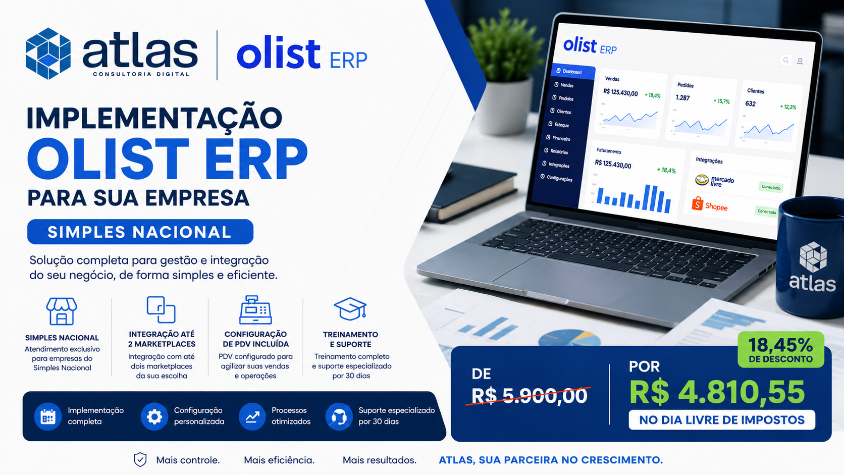 Implantação Olist ERP com PDV e Marketplaces