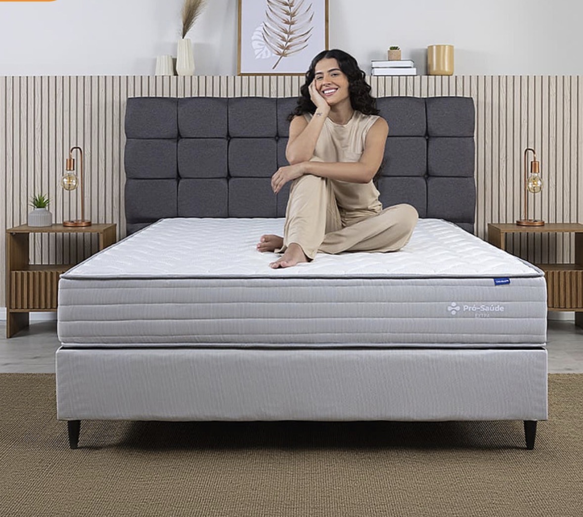 Conjunto (Cama e colchão) Casal Extra-Firme D33 – 1,38 x 1,88