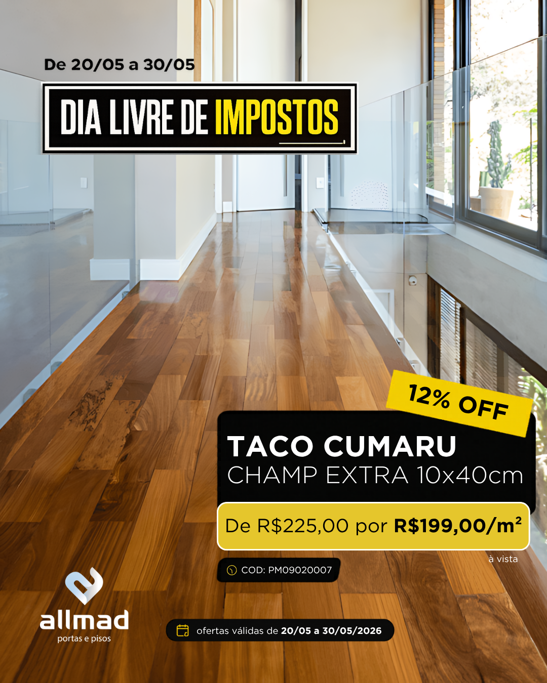 Taco De Madeira Cumaru Extra – 10x40cm | Valor por m²