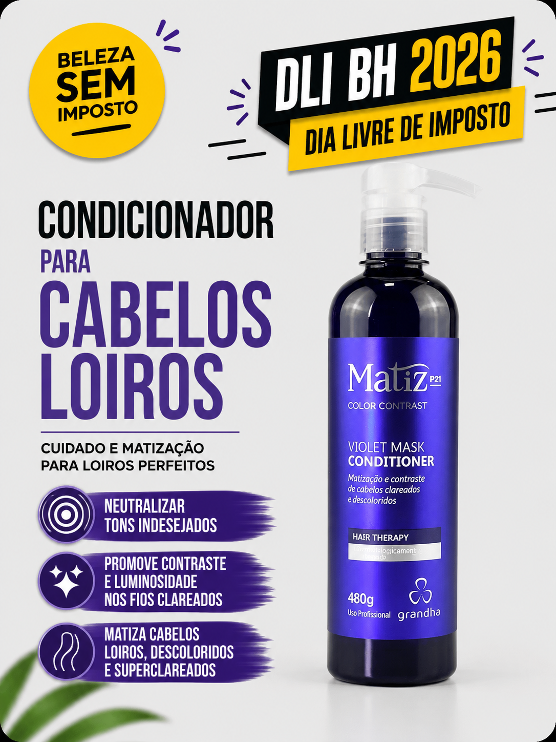 Condicionador para Cabelos Loiros – 480g