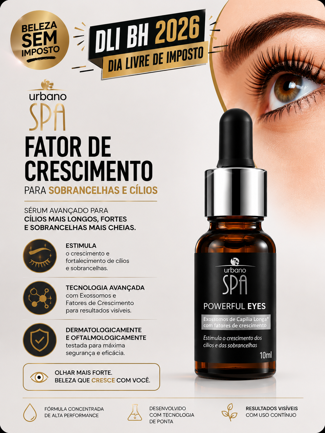 Fator de Crescimento para Sobrancelha e Cílios