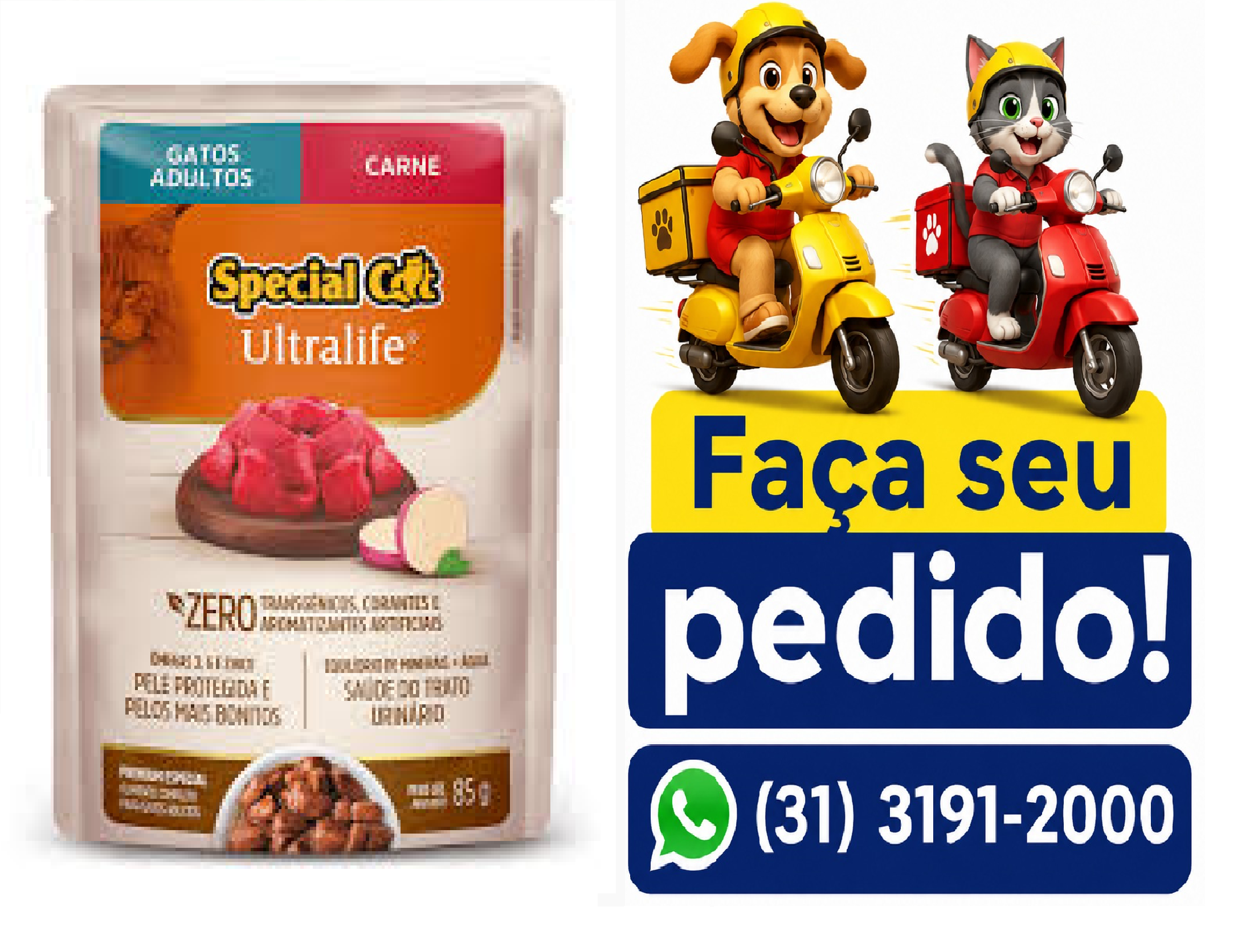 SACHÊ SPECIAL CAT ULTRALIFE AD CARNE 85G