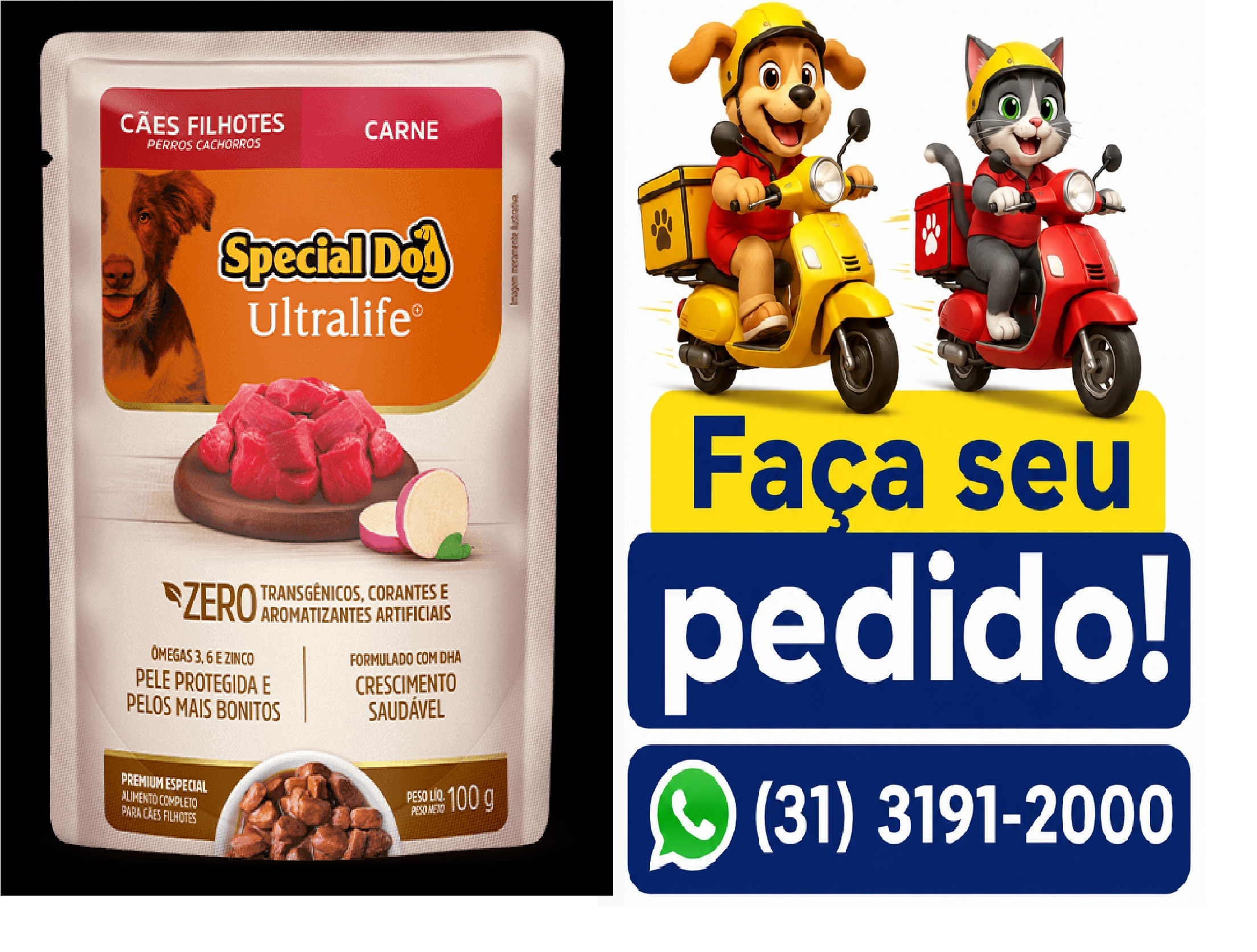 SACHÊ SPECIAL DOG ULTRALIF FIL CARN 100G