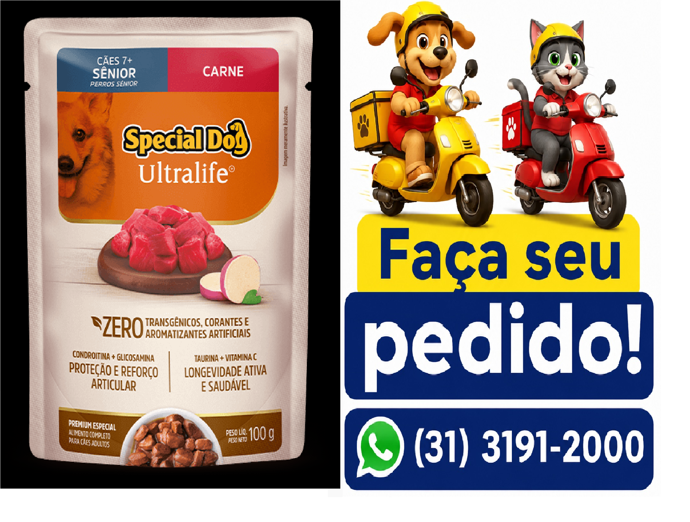 SACHÊ SPECIAL DOG ULTRALIF SEN CARN 100G