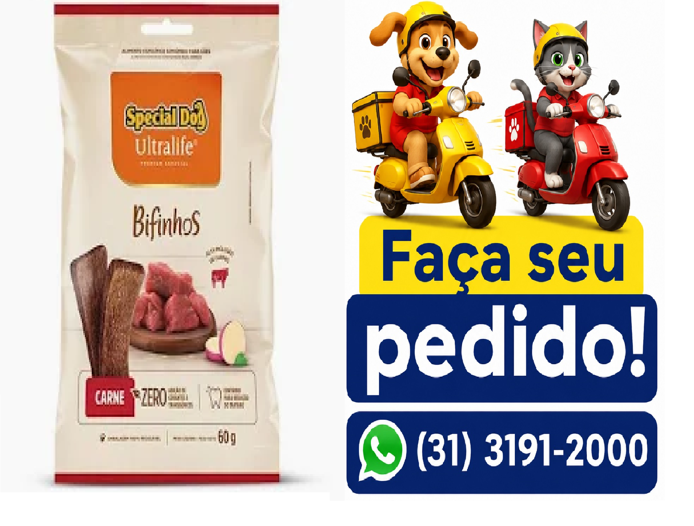BIFINHO SPECIAL DOG ULTRALIFE CARNE 60G
