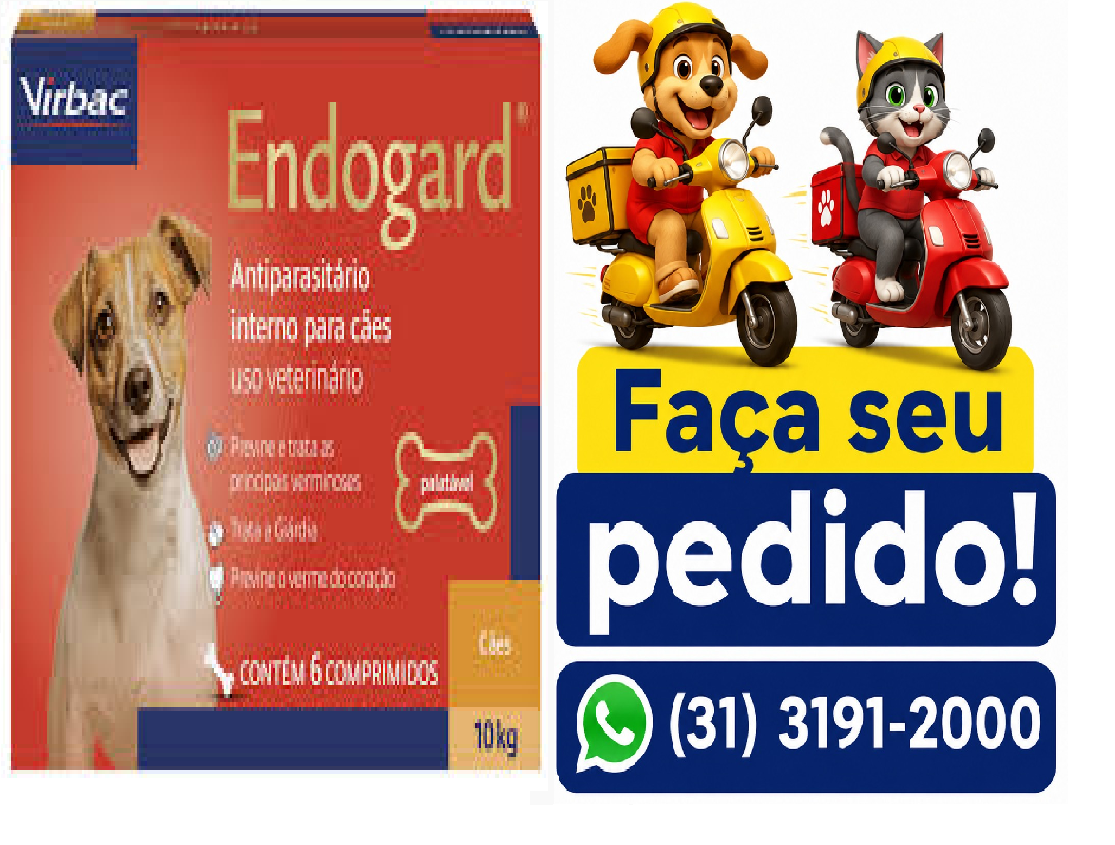 ENDOGARD 10 C/6 COMPRIMIDOS