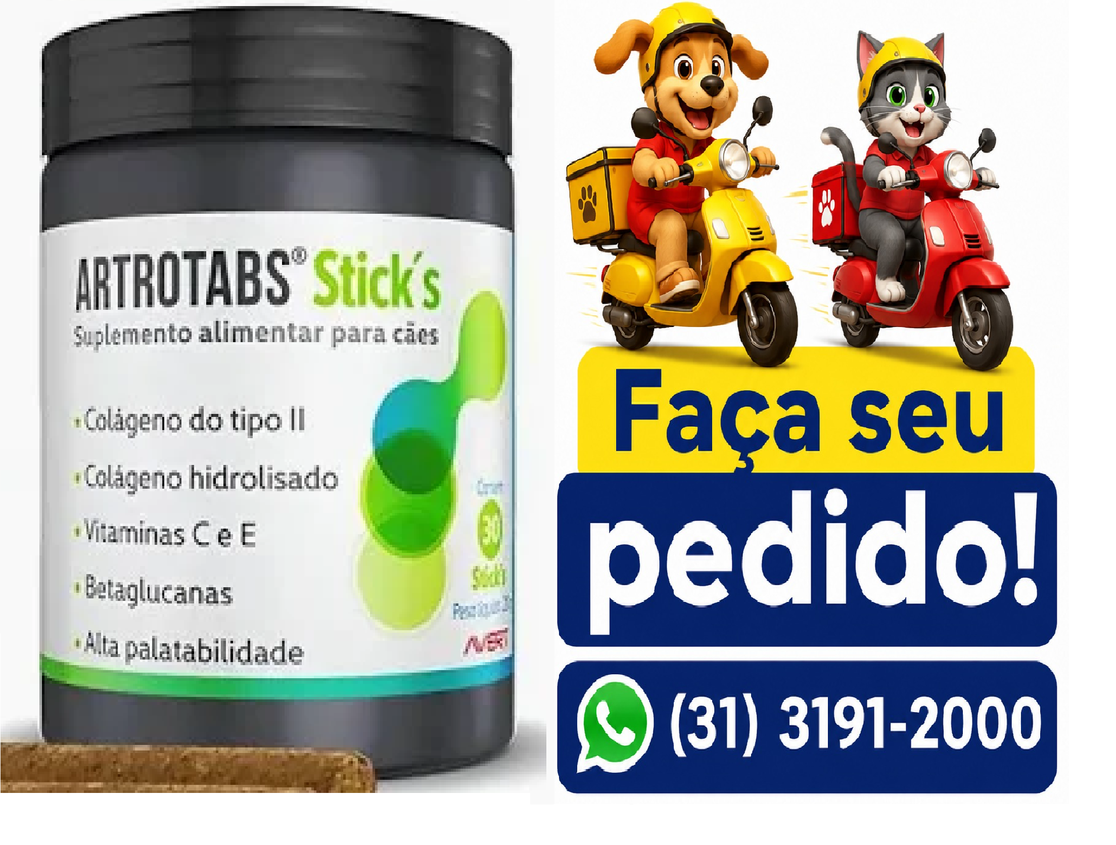 ARTROTABS VET SUPLEMETO 30 STICKS AVERT