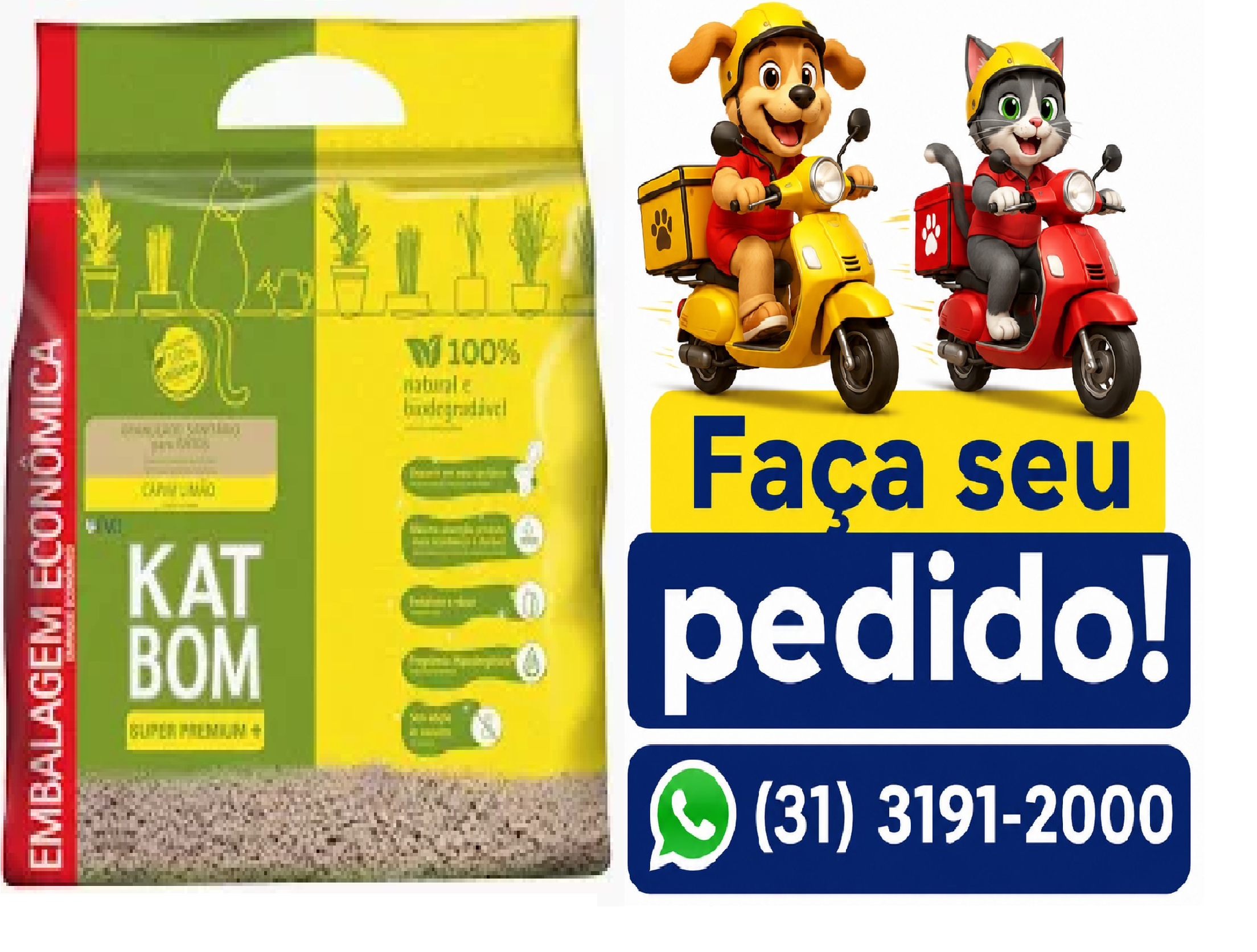 AREIA P/GATO KATBOM CAPIM LIMÃO 6KG FVO