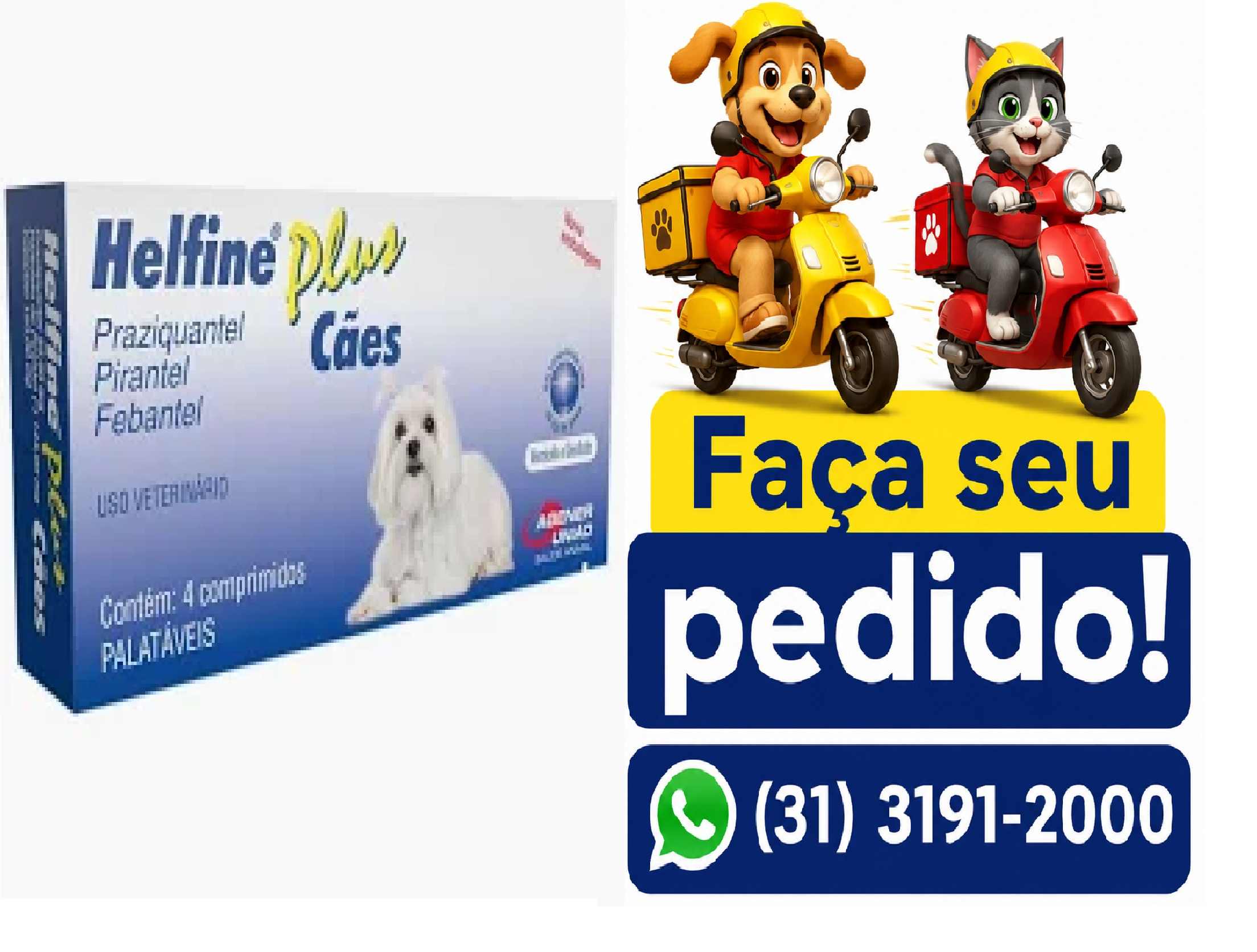 HELFINE COMPRIMIDO CAES C/ 4 AGENER