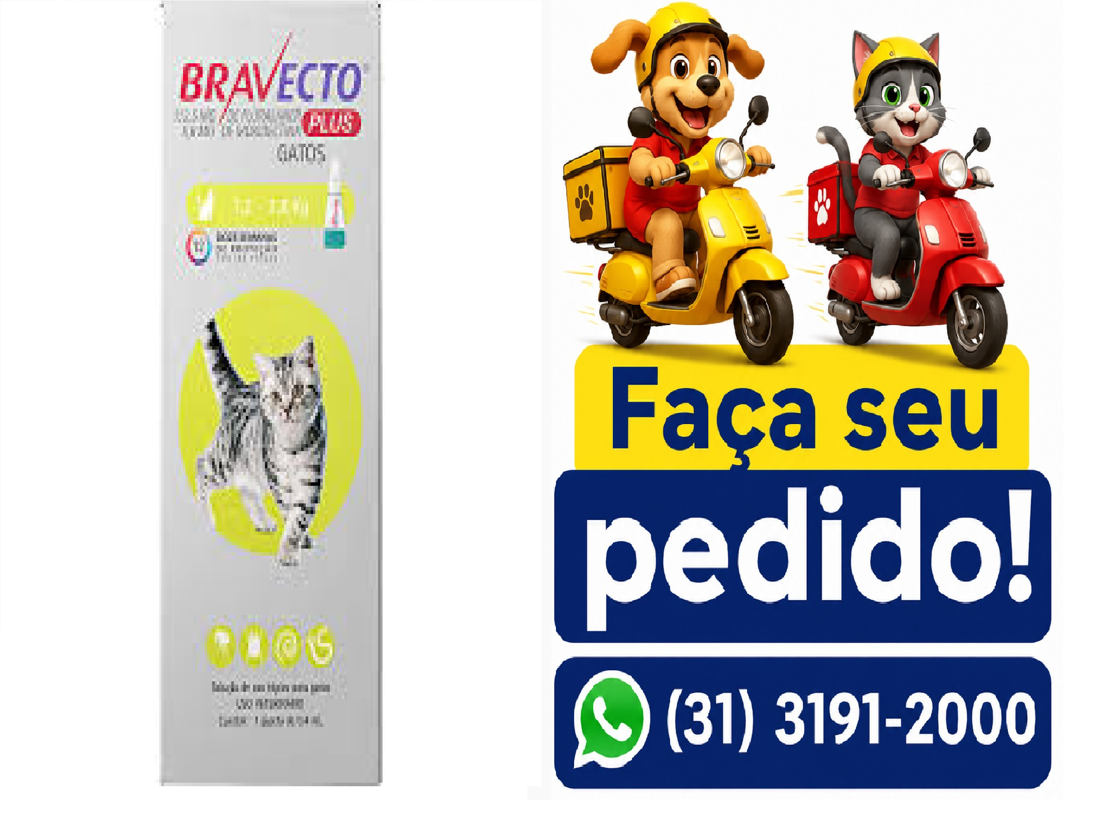 BRAVECTO PLUS GATOS 1,2 A 2,8 KG MSD
