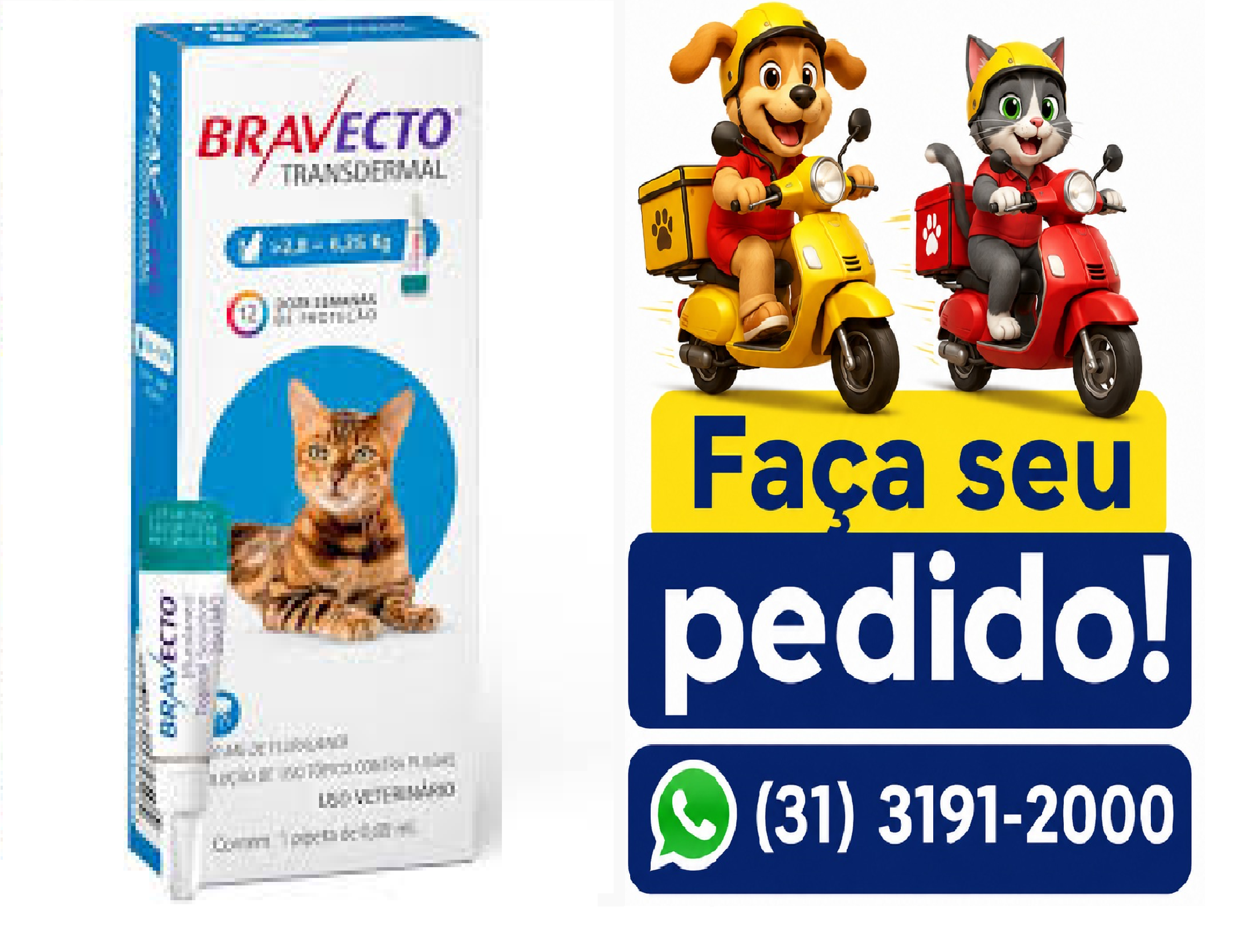 BRAVECTO TRANSD GATO 2,8 A 6,25KG 250MG