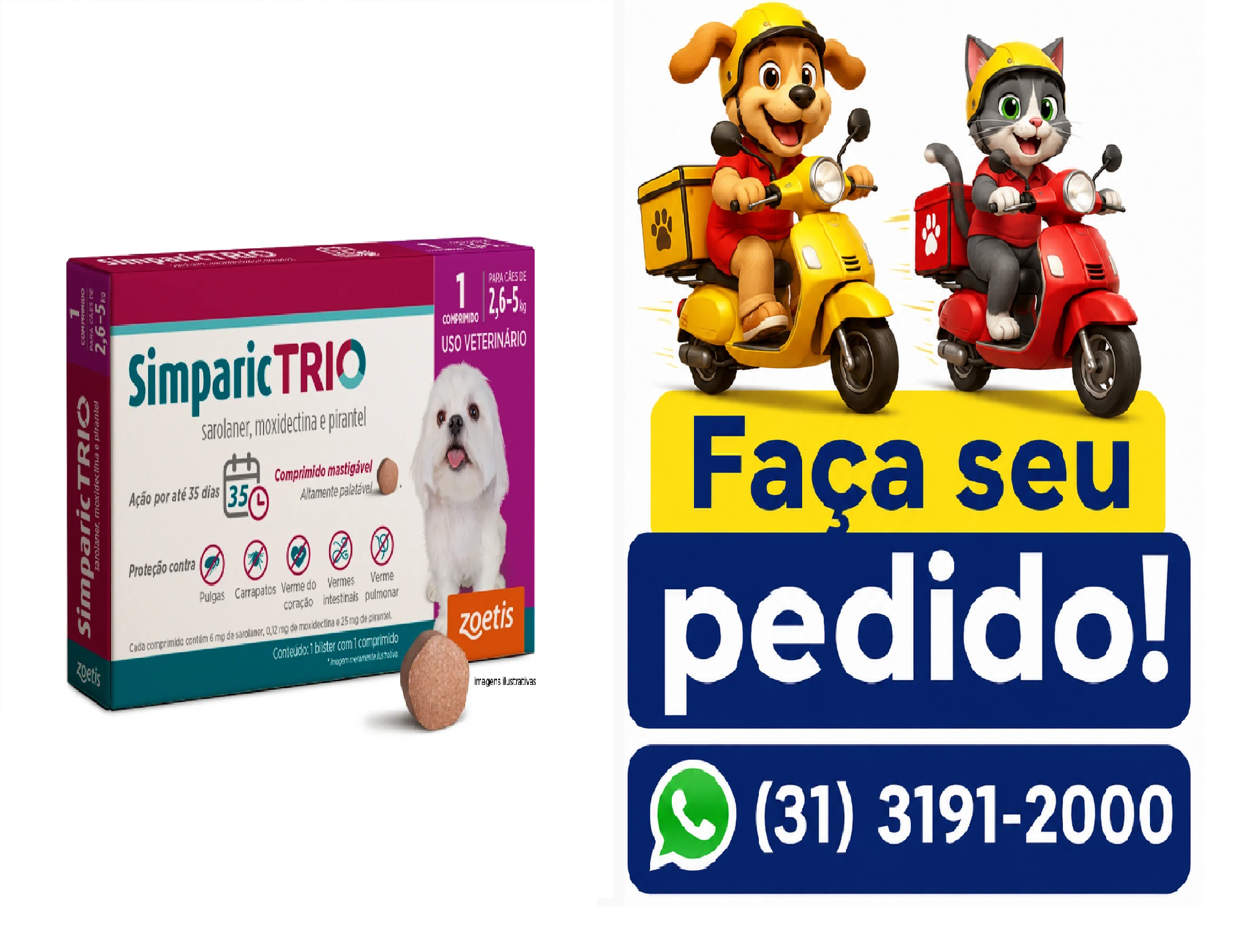SIMPARIC TRIO 6 MG 2,6 A 5KG 1 COMP