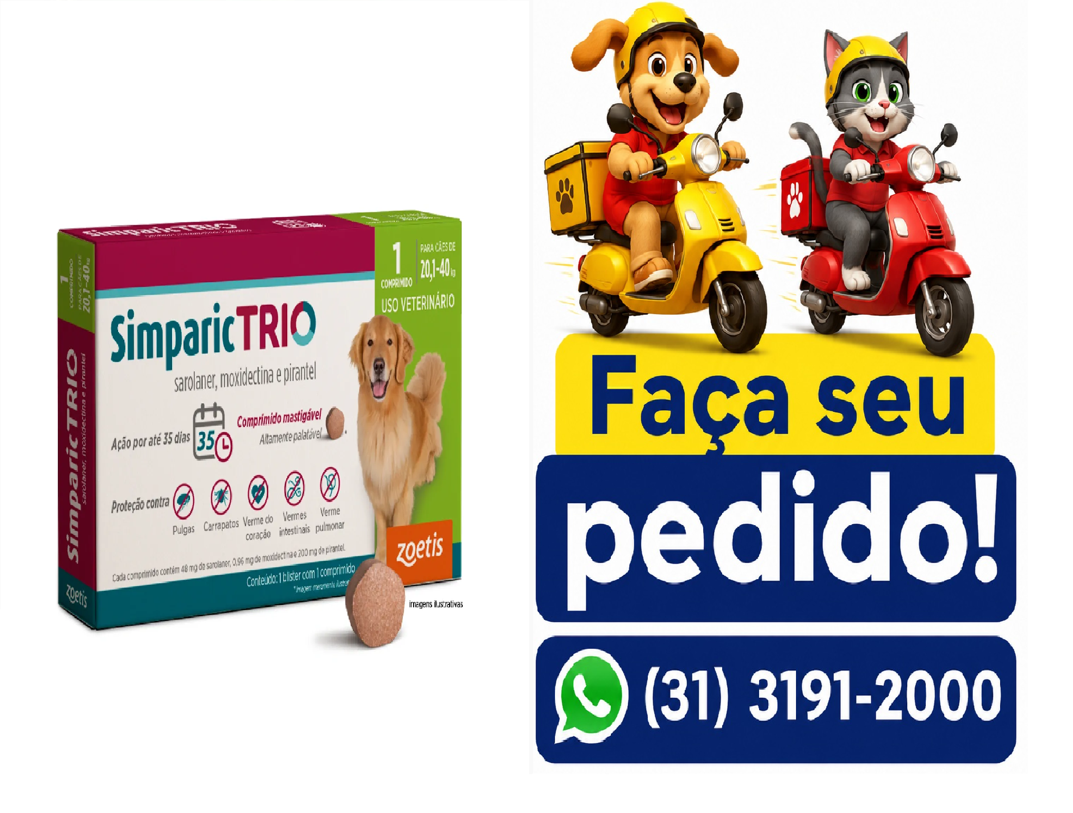SIMPARIC TRIO 48 MG 20,1 A 40KG 1 COMP