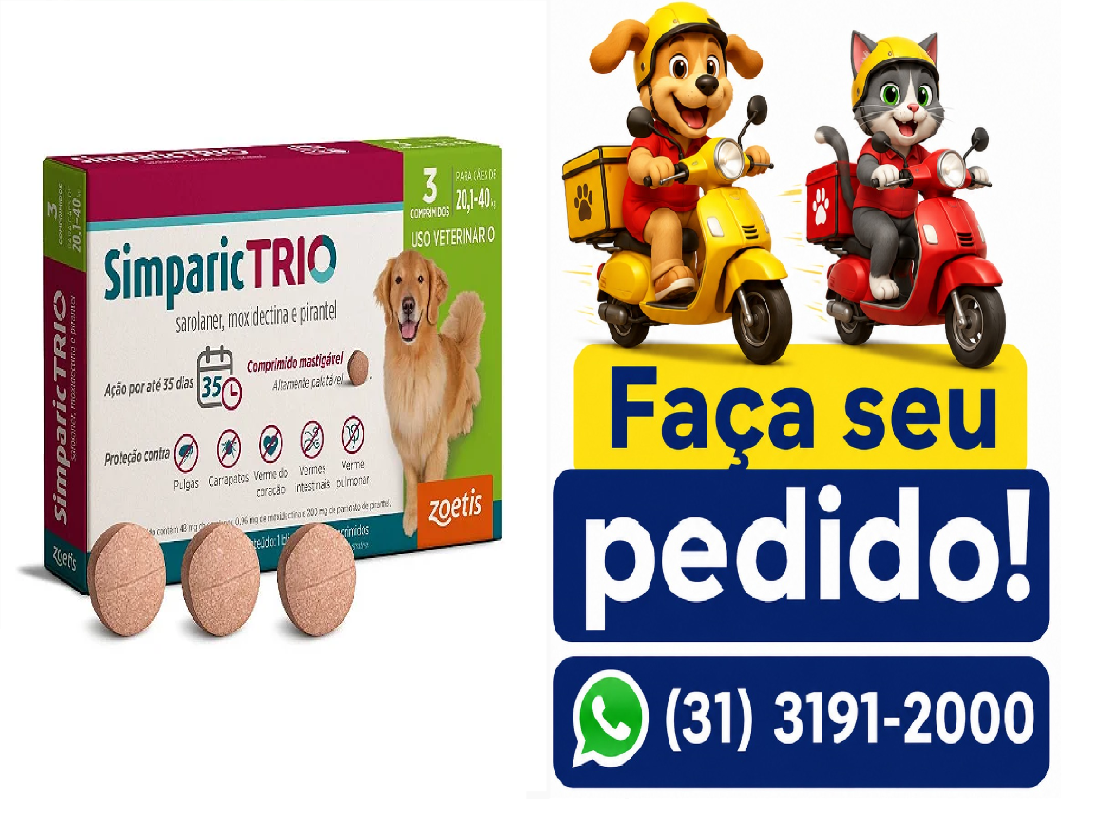 SIMPARIC TRIO 48 MG 20,1 A 40KG 3 COMP