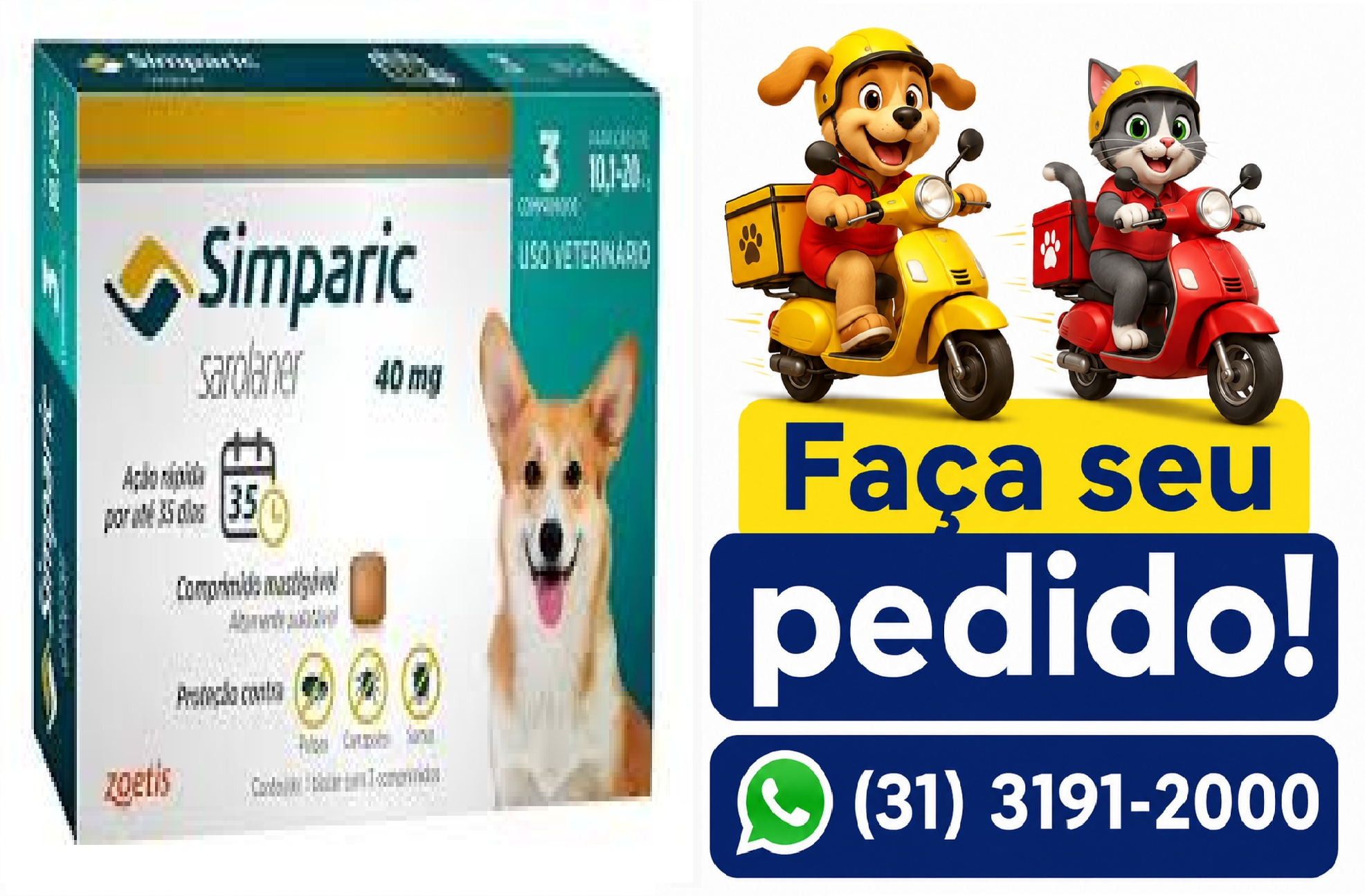 SIMPARIC 40MG C/3 COMP -ZOETIS