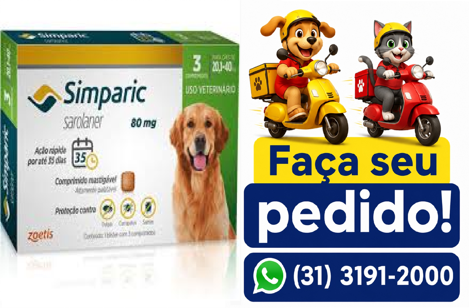 SIMPARIC 80MG C/3 COMP -ZOETIS