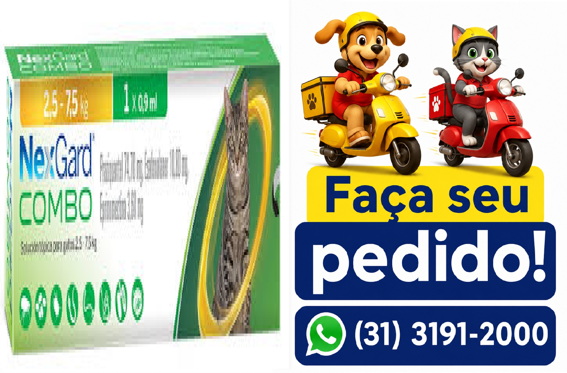NEXGARD COMB CAT L 0.9ML 2,5 A 7,5KG 1UN