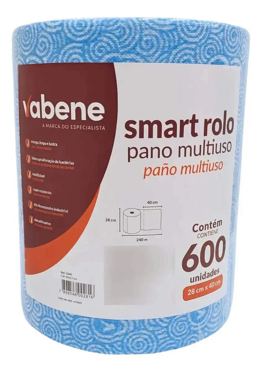 PANO MULT SMART ROLO 40X28CM (600 PANOS) AZUL/VERDE – Vabene