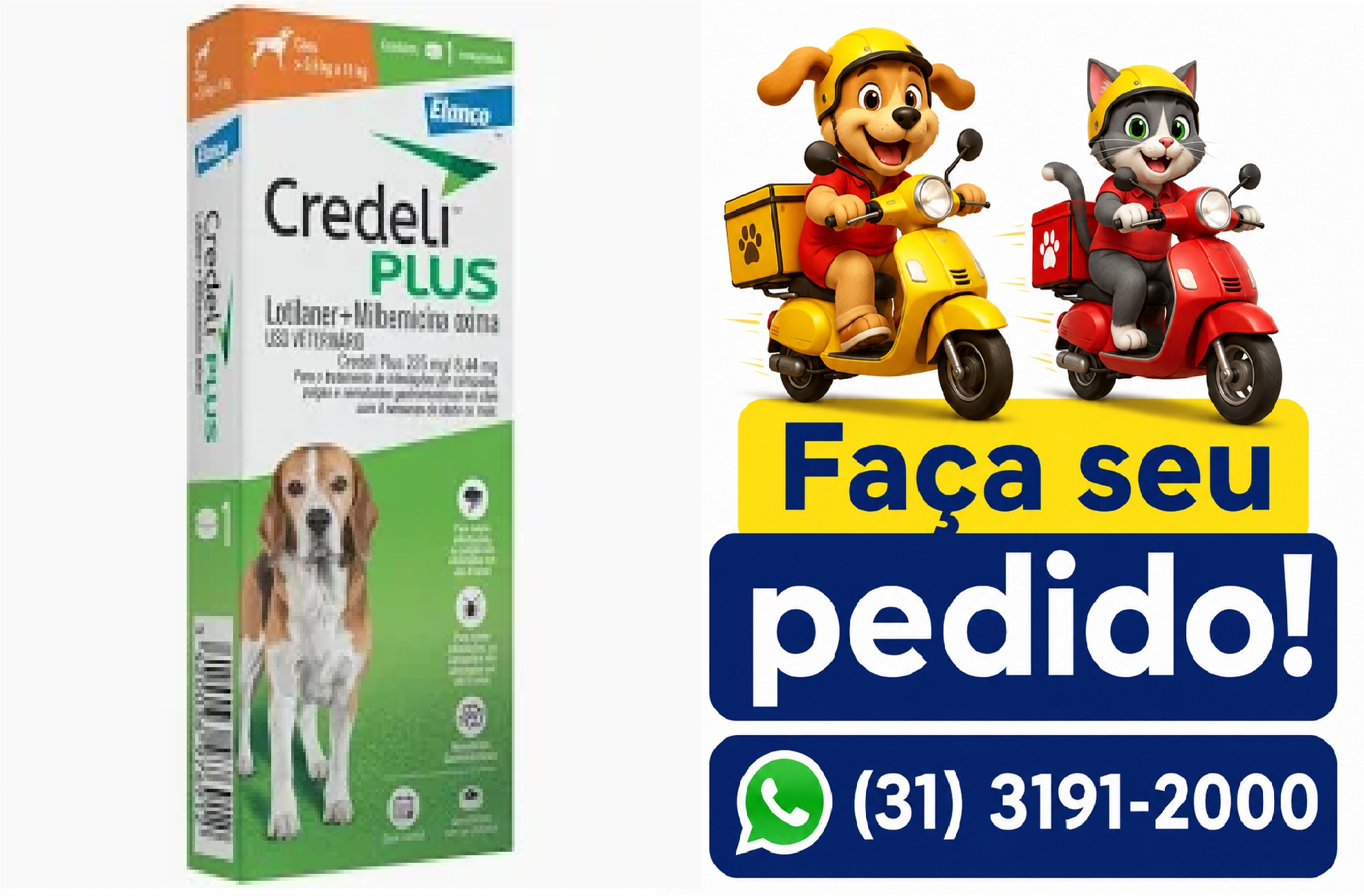 CREDELI PLUS CÃES 5,5 A 11KG ELANCO