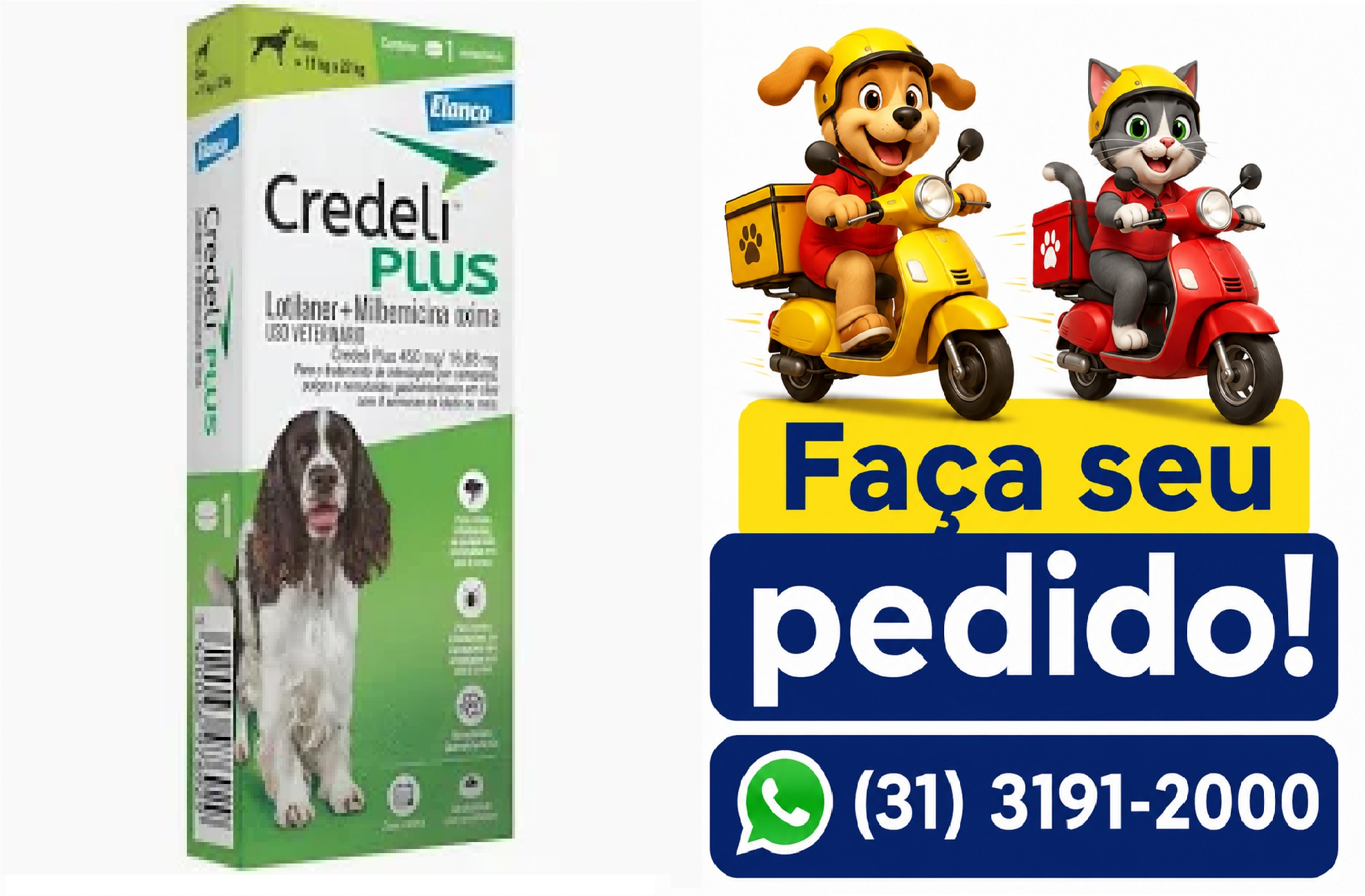 CREDELI PLUS CÃES 11 A 22KG ELANCO