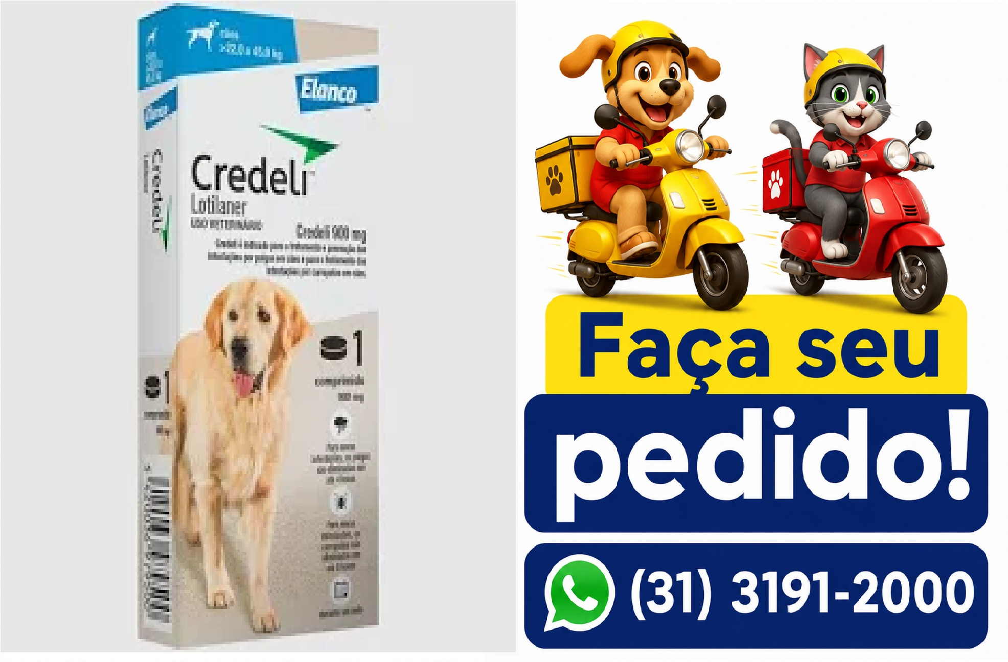CREDELI 22 A 45KG 900MG 1 COMP ELANC