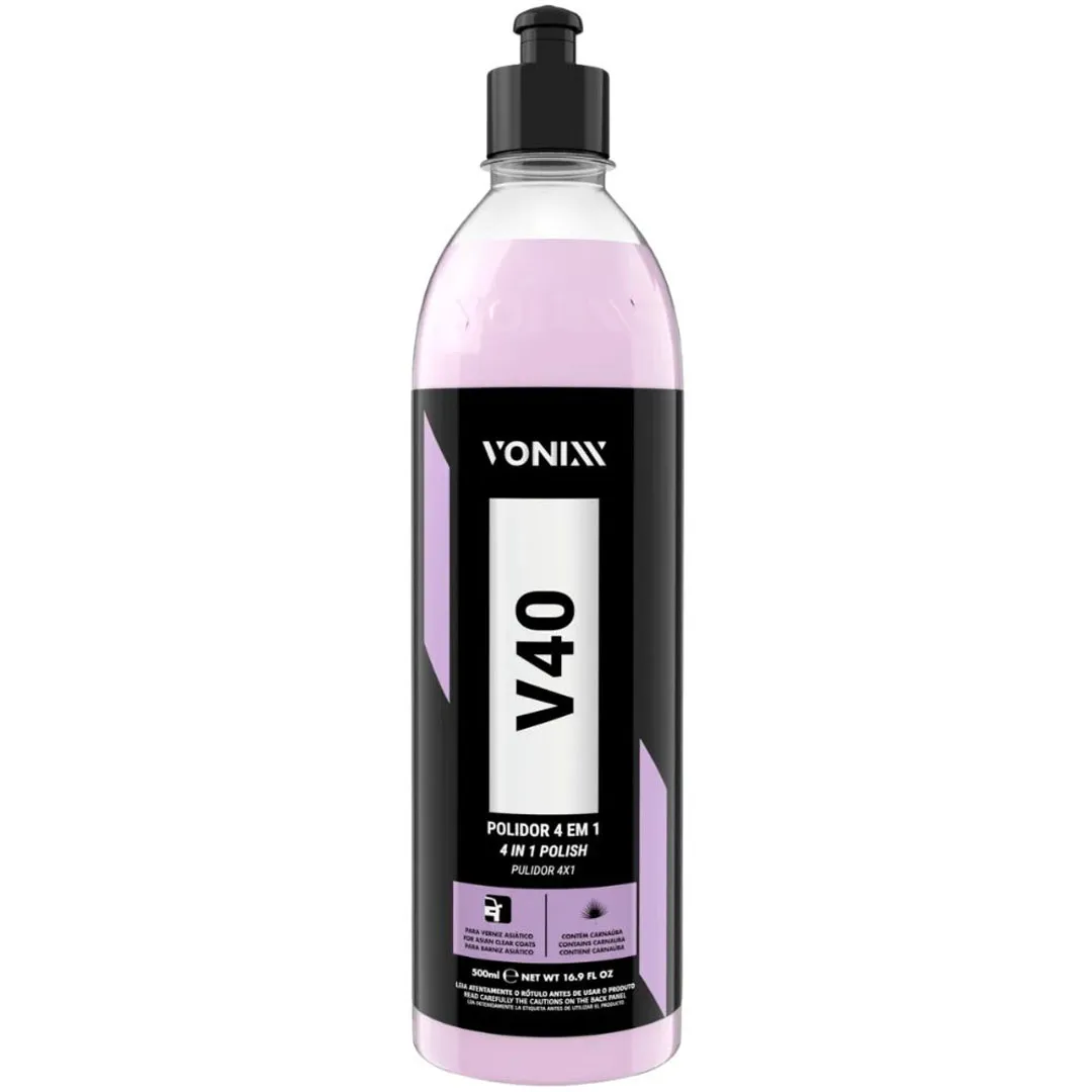 Vonixx V40 — Polidor 4 em 1: Corte, Refino, Lustro e Proteção 500ml