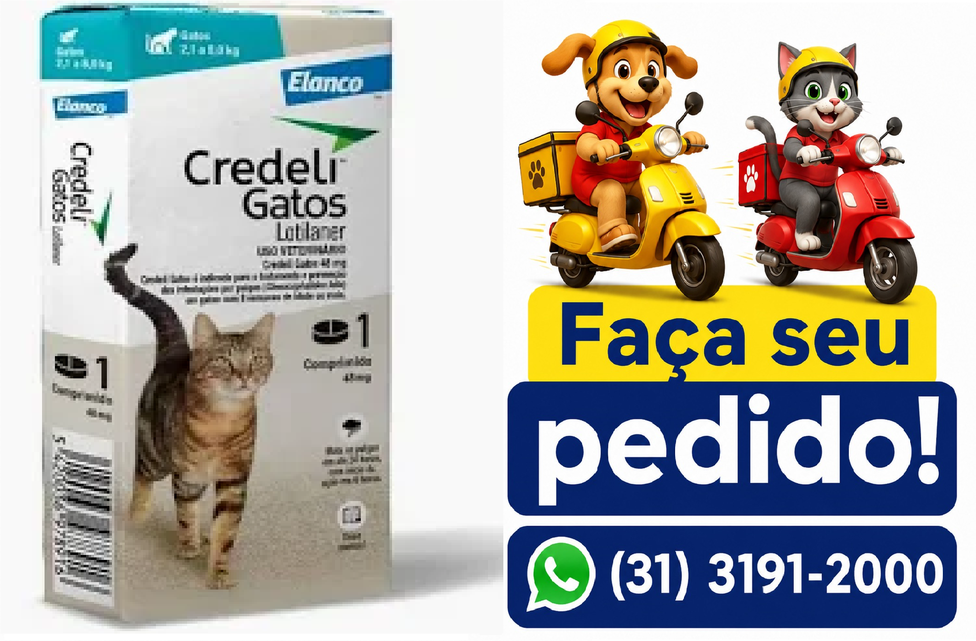 CREDELI GATOS 48MG(2,1 A 8,0KG) ELANCO