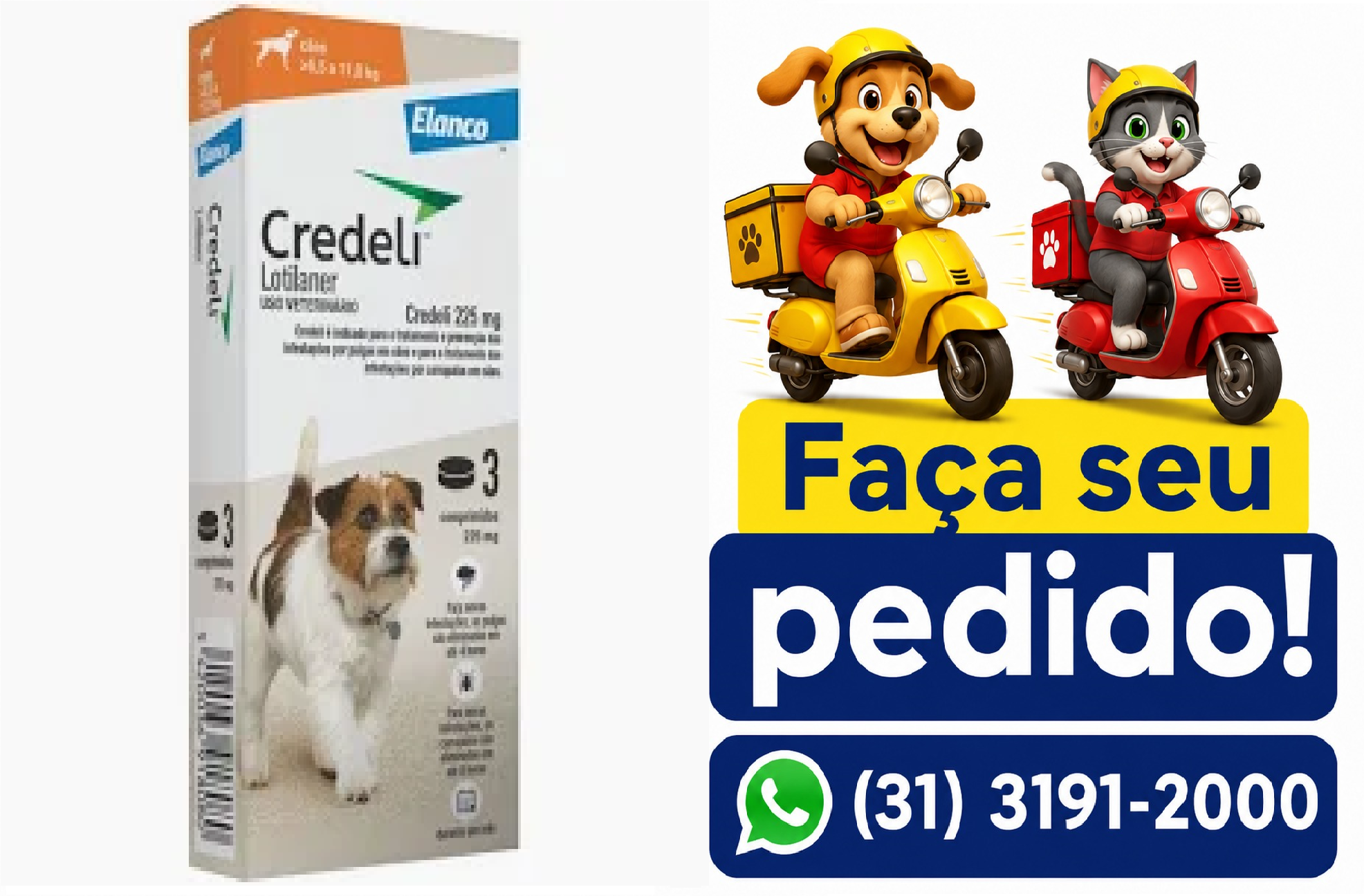CREDELI 5,5 A 11KG 225MG 3 COMP ELANCO