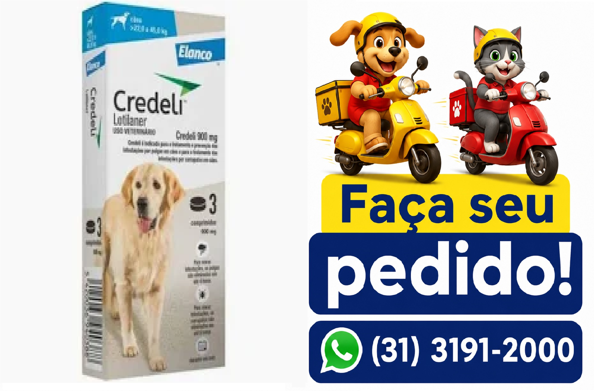 CREDELI 22 A 45KG 900MG 3 COMP ELANC